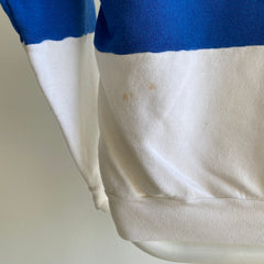 1970/80s Velva Sheen Plus Petite Taille Color Block Sweat à Capuche