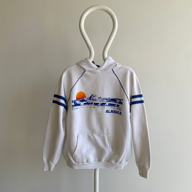 1970/80s Alaska Graphic Pullover Hoodie - That Blue Piping!!