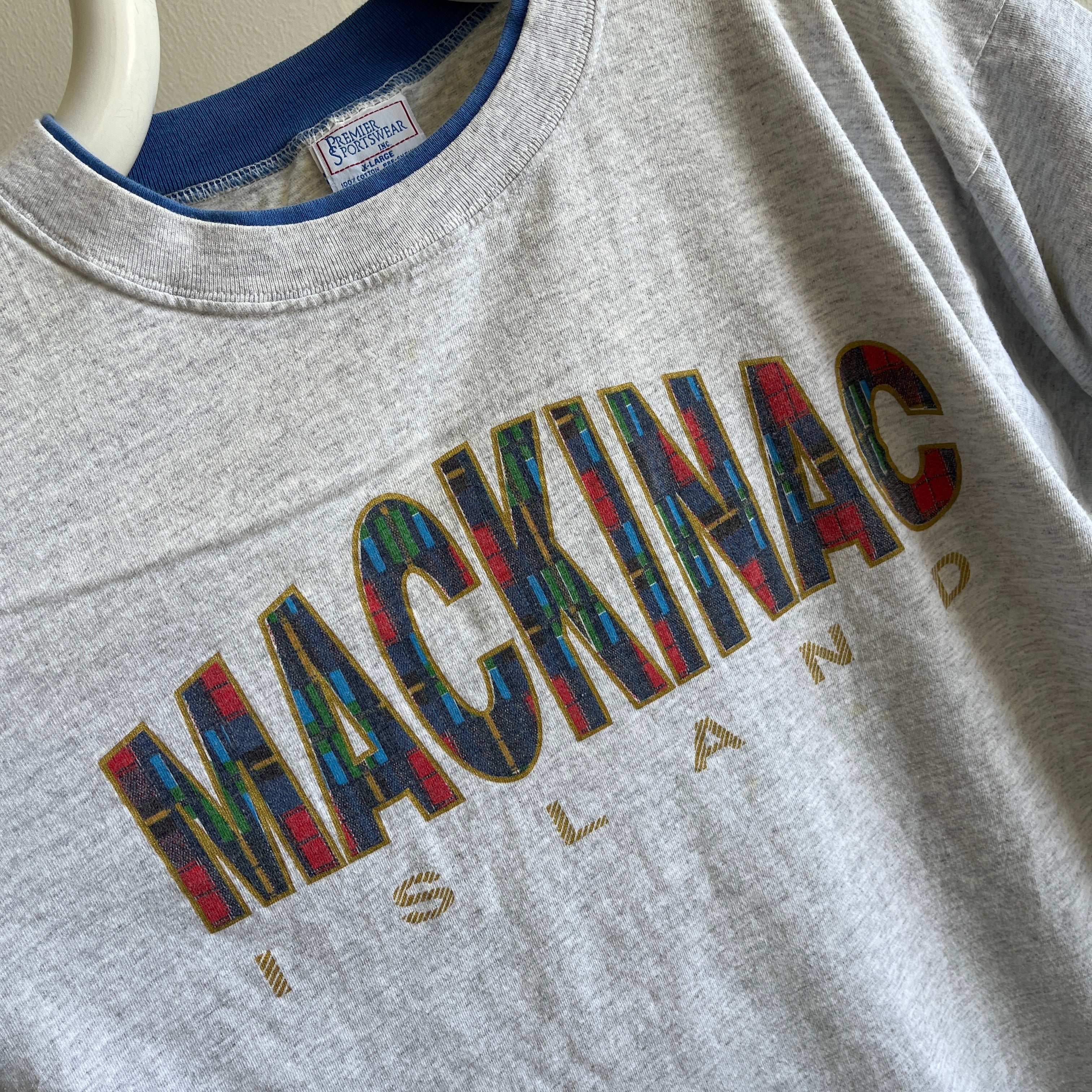 1990s Mackinac Island Roll Up Sleeve Tourist T-Shirt