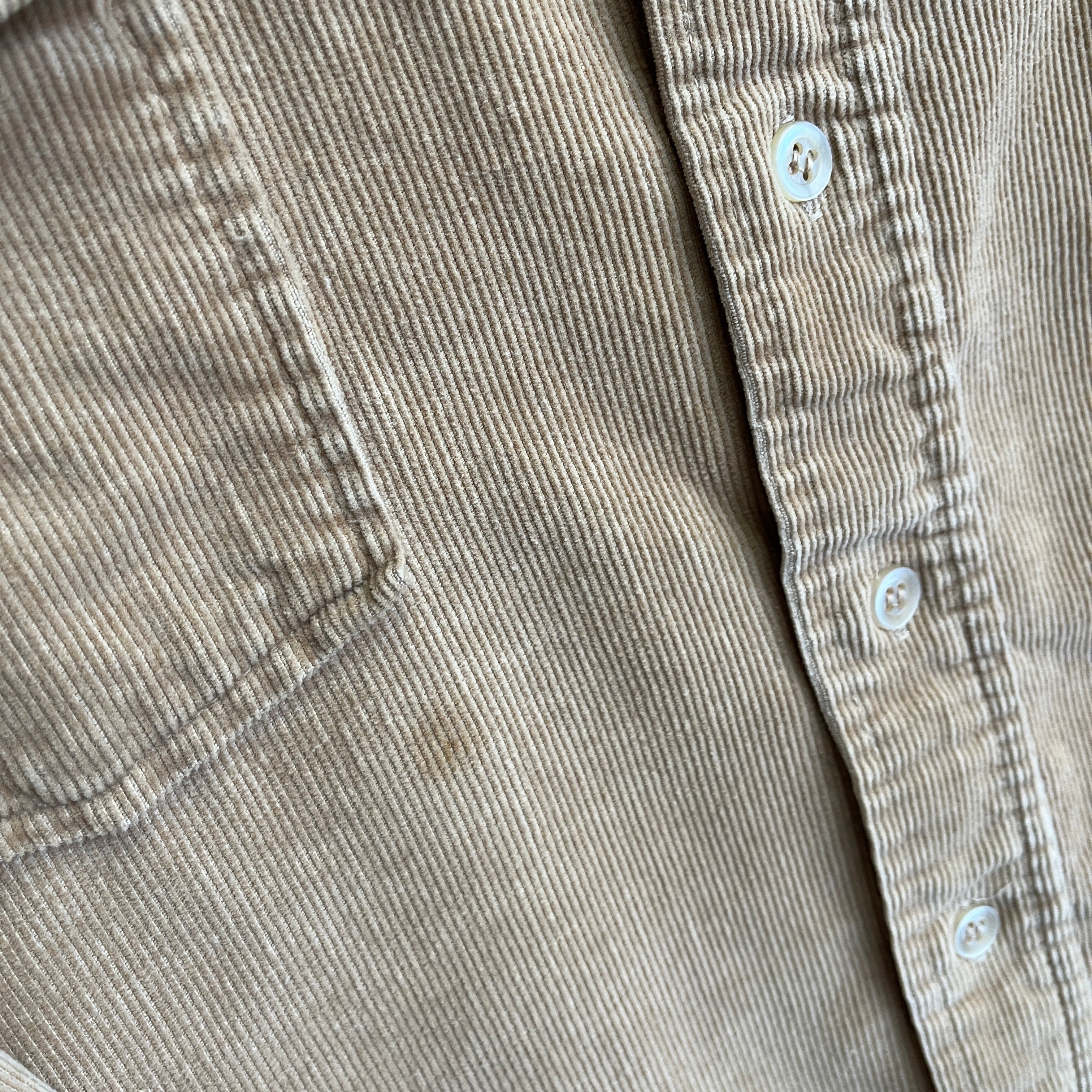 Chemise de style flanelle en velours côtelé de coton des années 1970 - RAD!