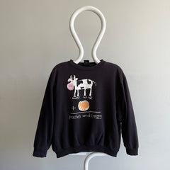 Sweat-shirt en coton pêches et crème 1996