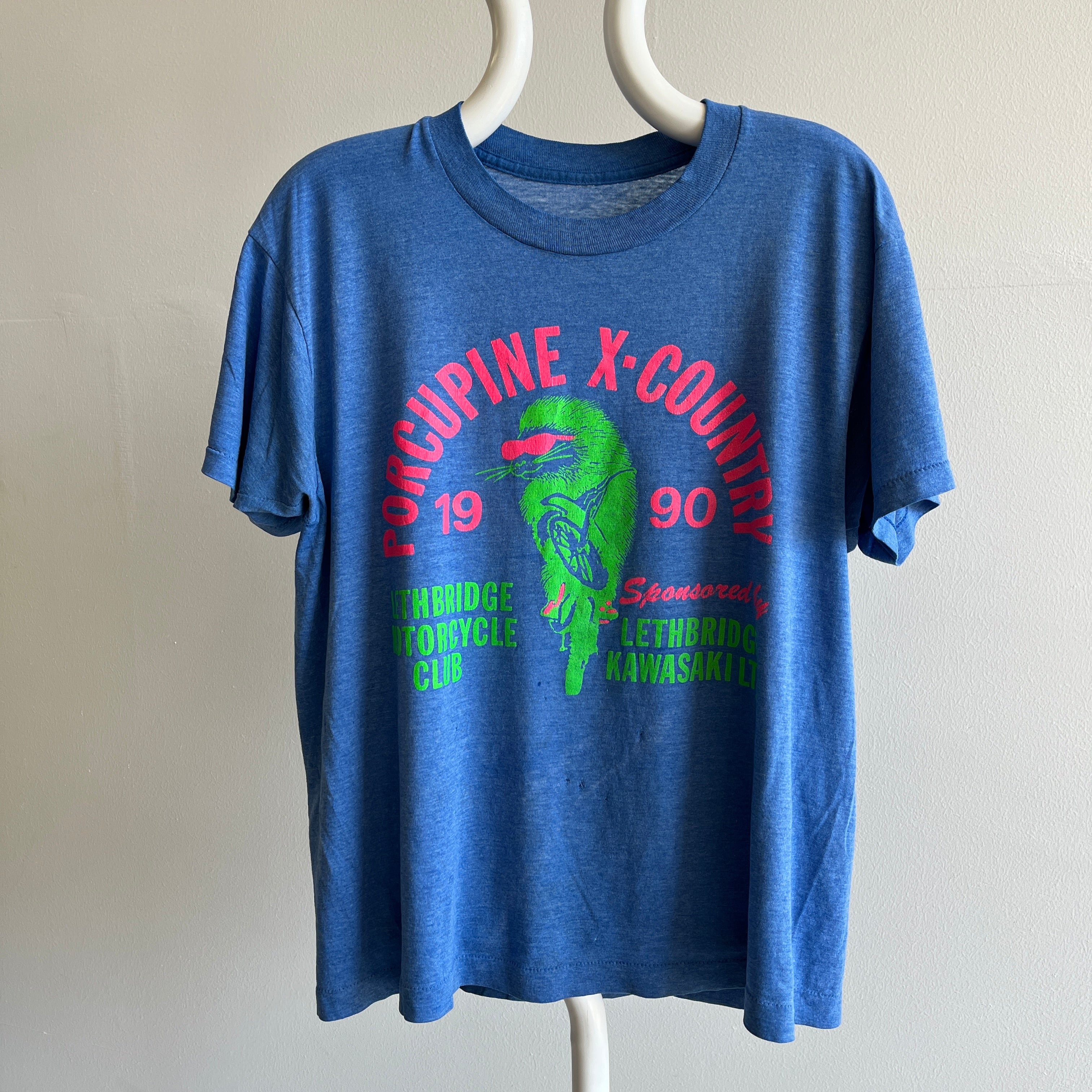 1990 Porcupine X-Country Motorcycle Club Super Rad et T-shirt fin