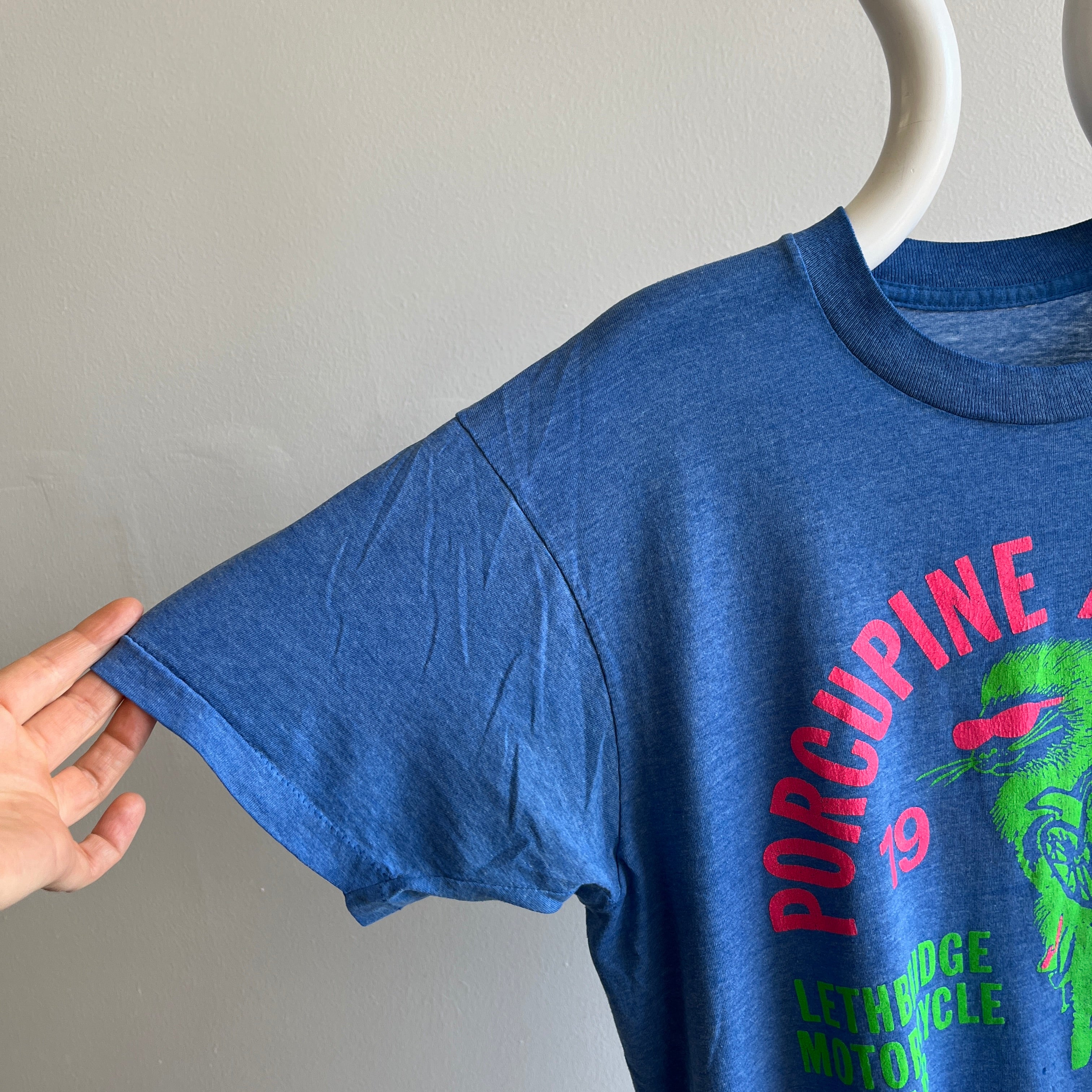 1990 Porcupine X-Country Motorcycle Club Super Rad et T-shirt fin