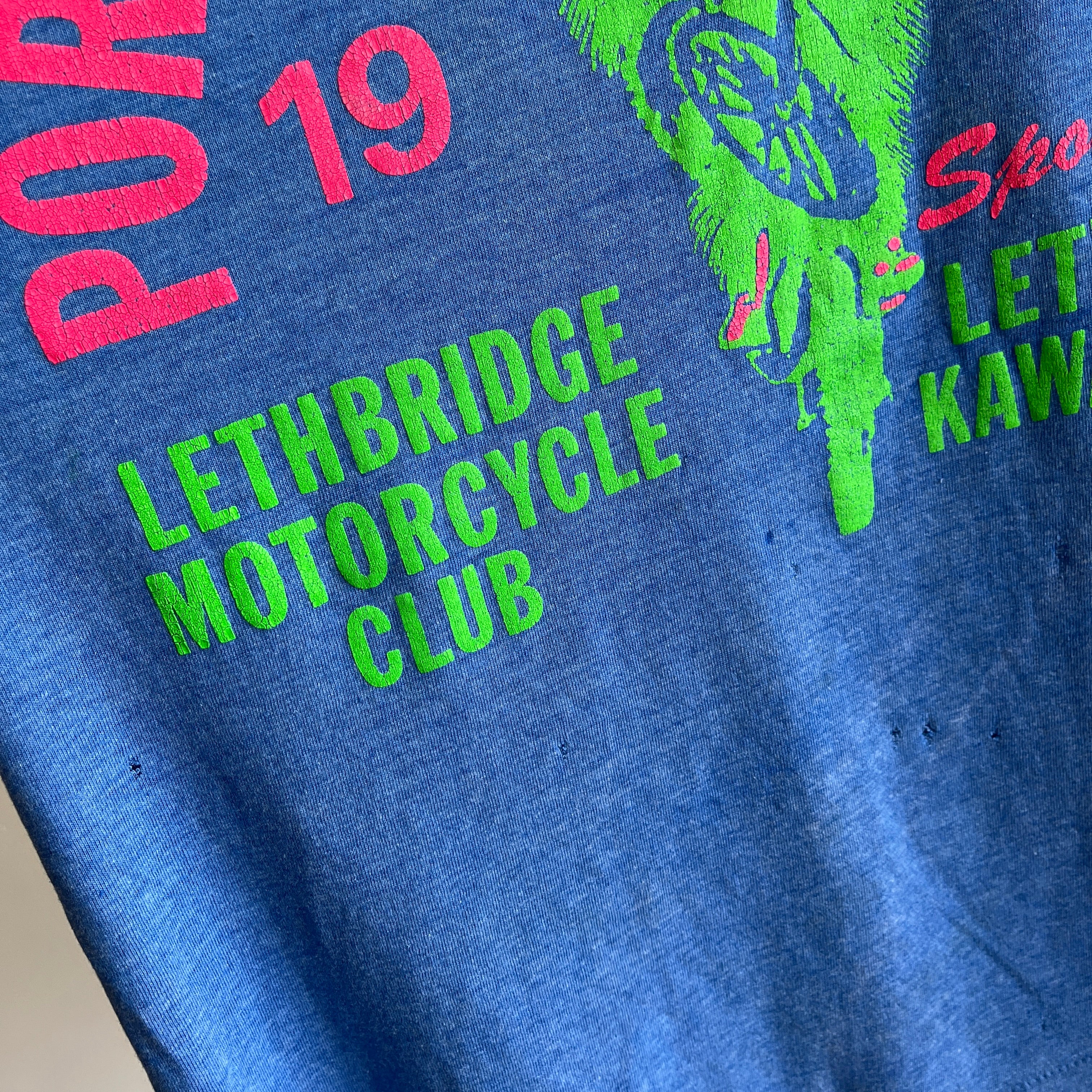 1990 Porcupine X-Country Motorcycle Club Super Rad and Thin T-Shirt