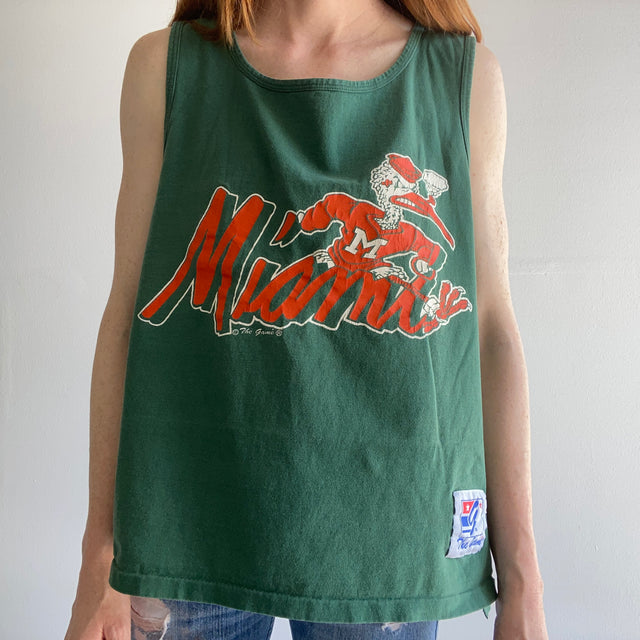 1980s Miami Hurricanes Tank Top - Front and Back
