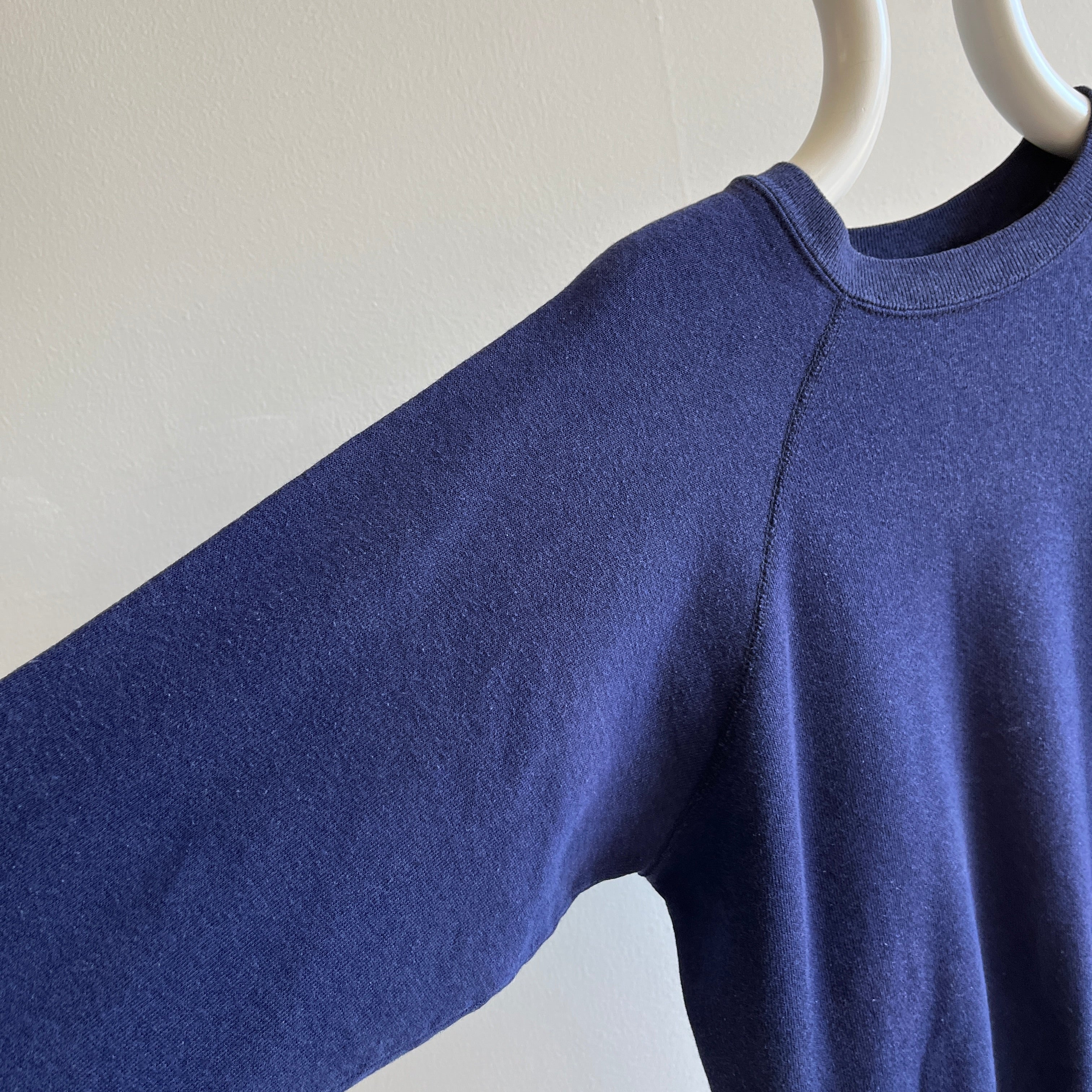 1980s Soft and Lightweight Navy Raglan