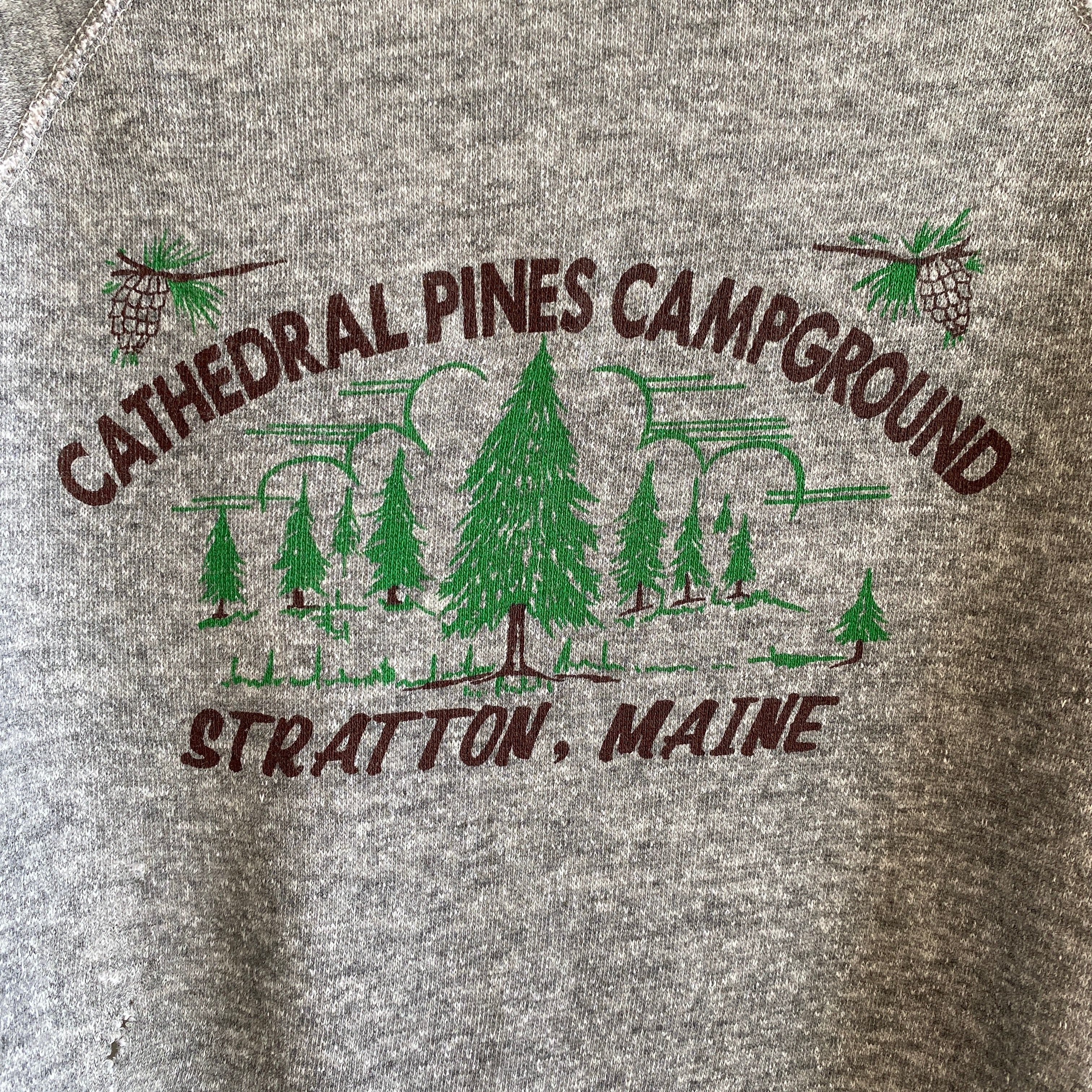 1970s Cathedral Pines Campground Stratton, Maine Sweatshirt