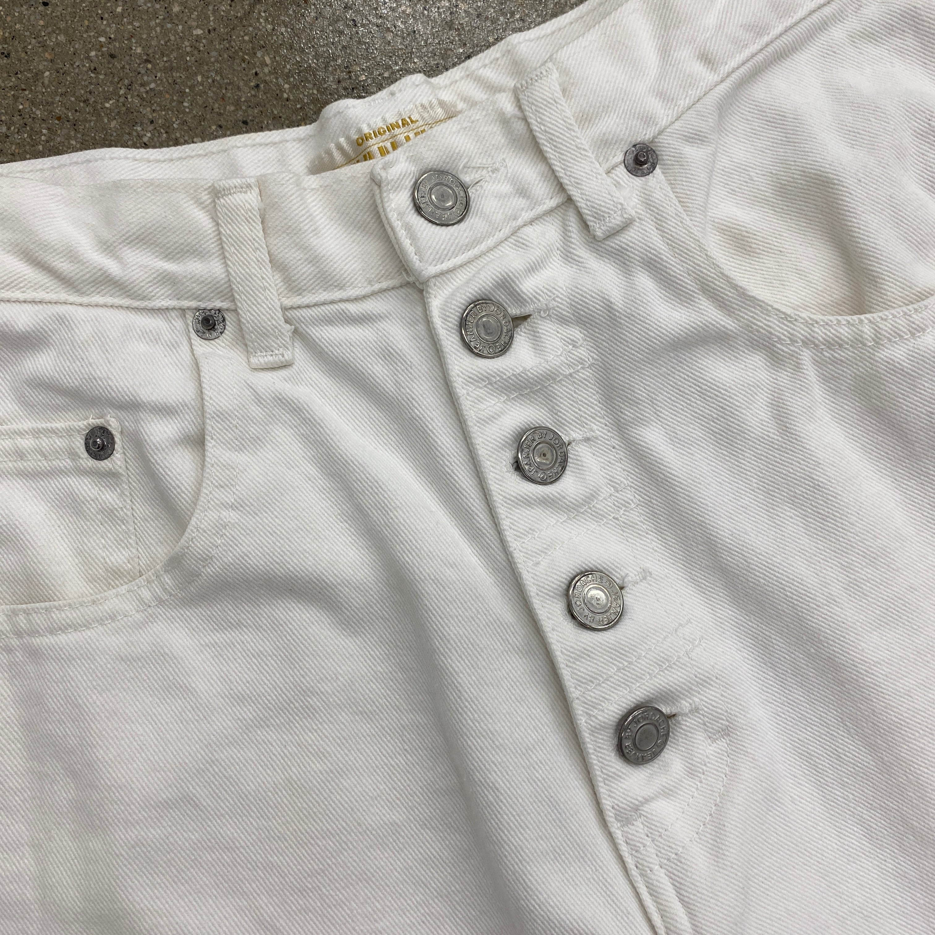 1980s Jordache White High Waisted Tapered Leg Jean - CES !!