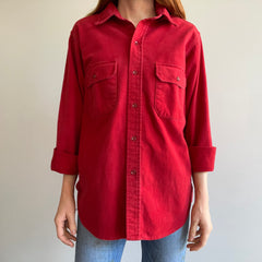 1980s Burnt Red/OrangebWoolrich Heavyweight Cotton Flannel