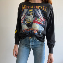 1990 Megadeath Band Long Sleeve T-shirt with Cut Neck by Brockum