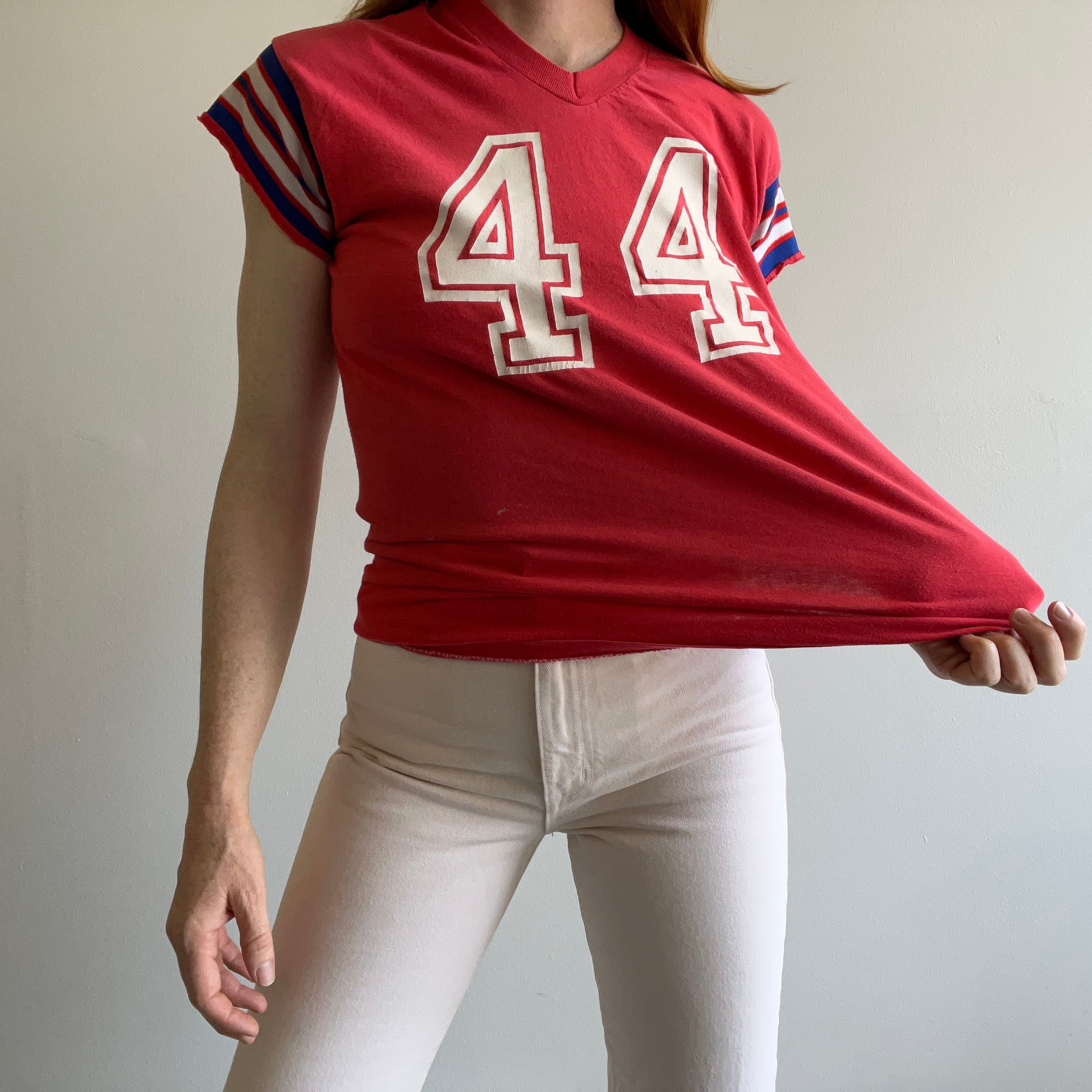 1970s No. 44 Cut Sleeve Football T-Shirt by Belton