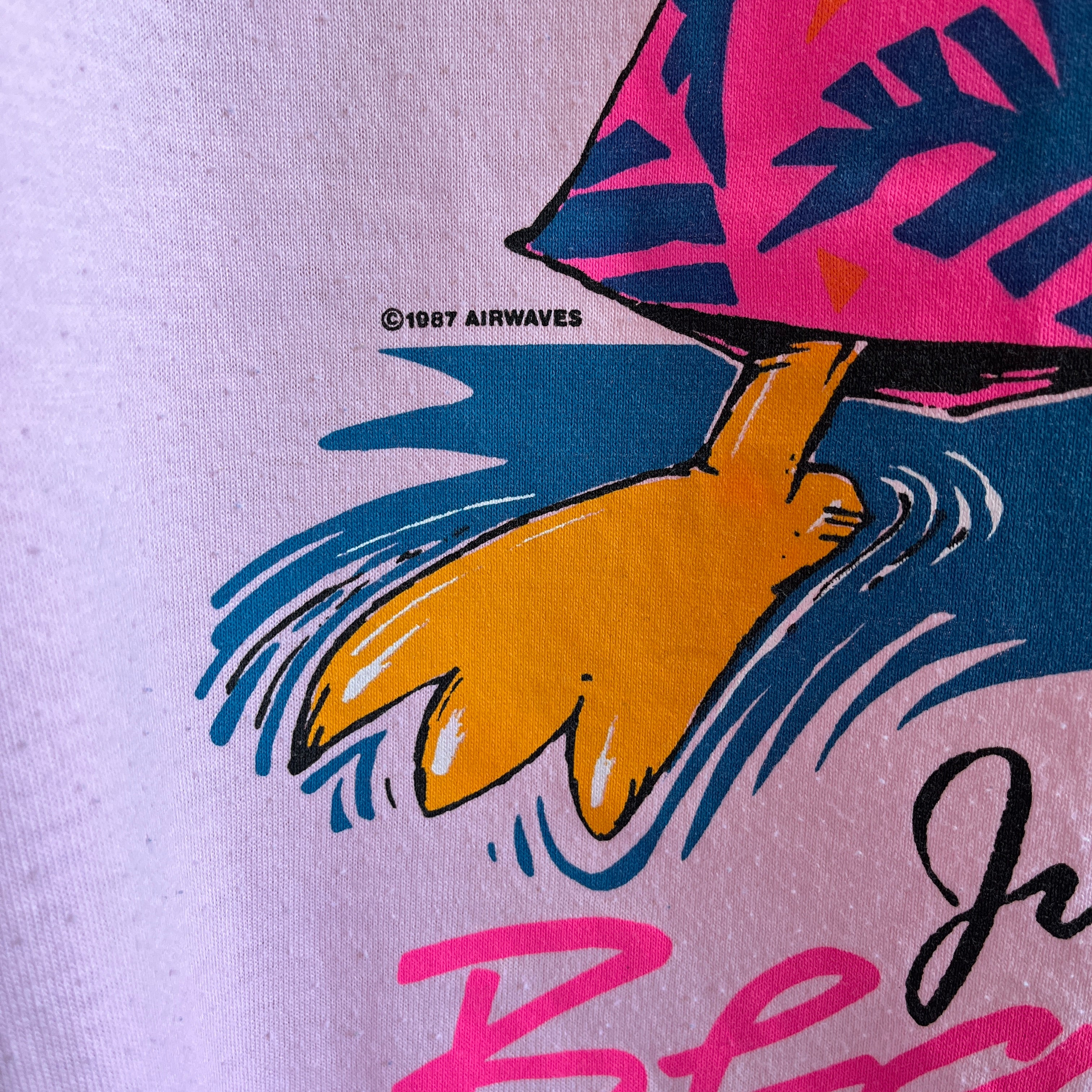 1987 Just Beachin' by Airwaves Oversized Coverup T-SHirt
