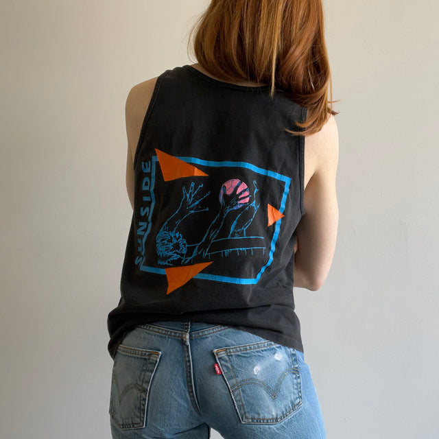 1980s Sunside Backside Volleyball Cotton Tank Top