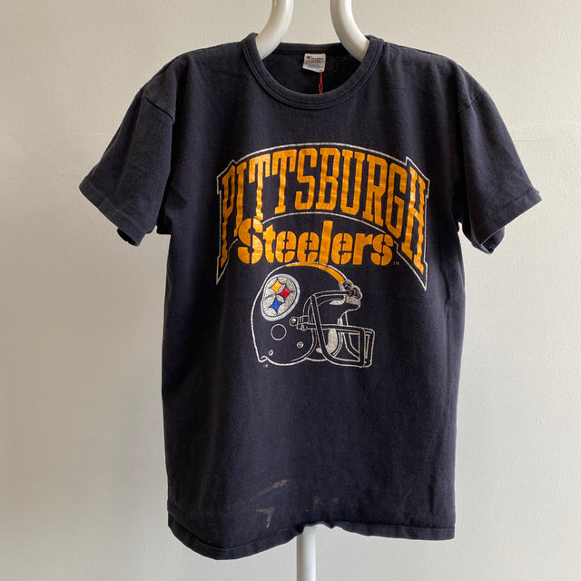 1970s Pittsburg Steelers Champion T-shirt en coton à col roulé