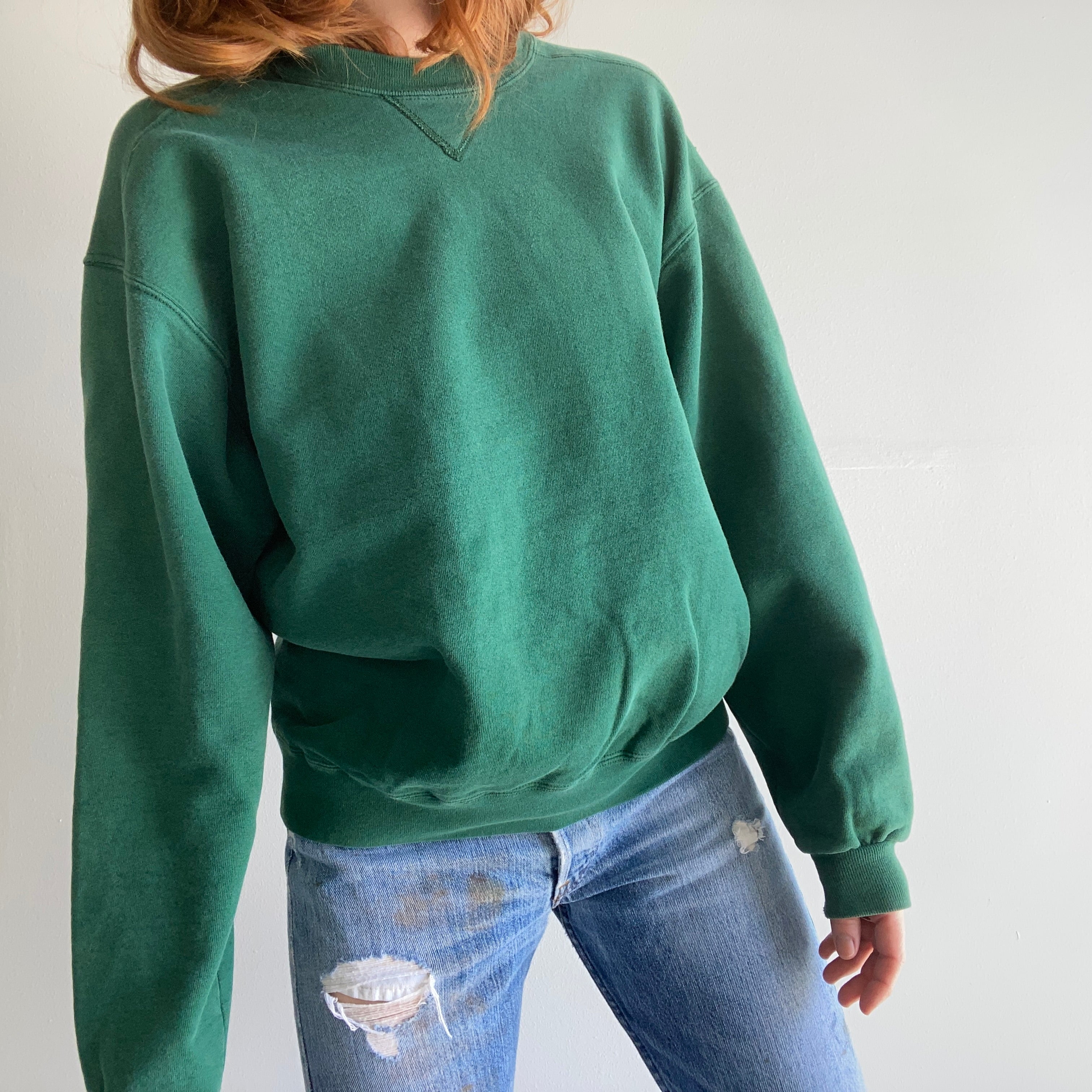 1980/90s LL Bean x RUSSELL BRAND Heavy Weight Dark Green Sweatshirt
