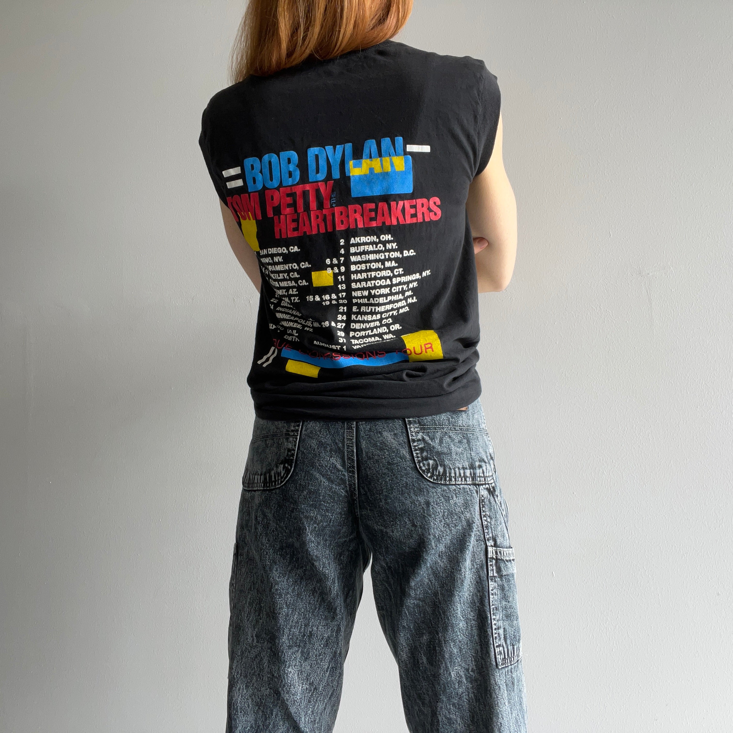 1986 Tom Petty and Bob Dylan Muscle Tank - True Confessions Tour - OMFG WOWOWOW