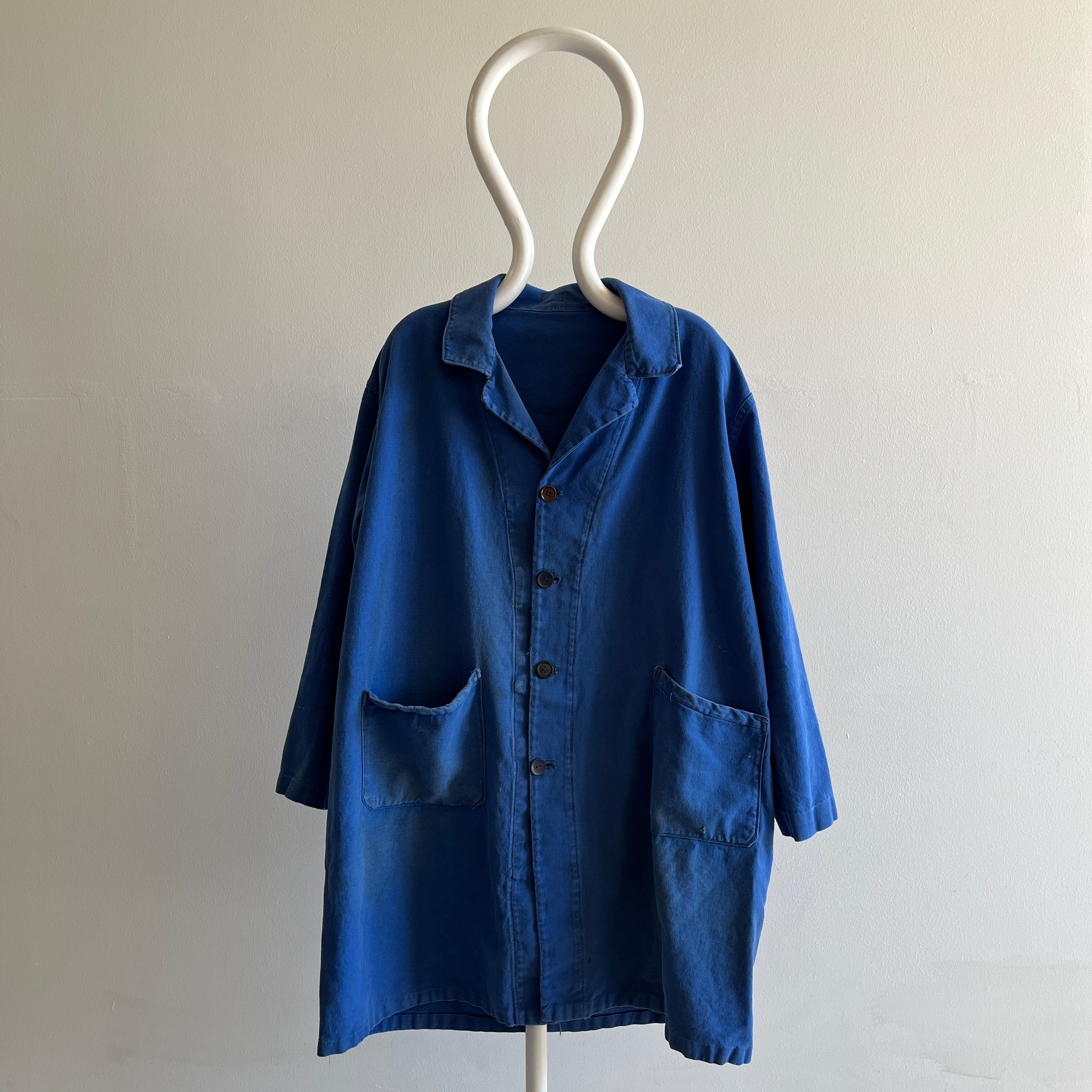 Manteau de corvée en coton des peintres français des années 1970
