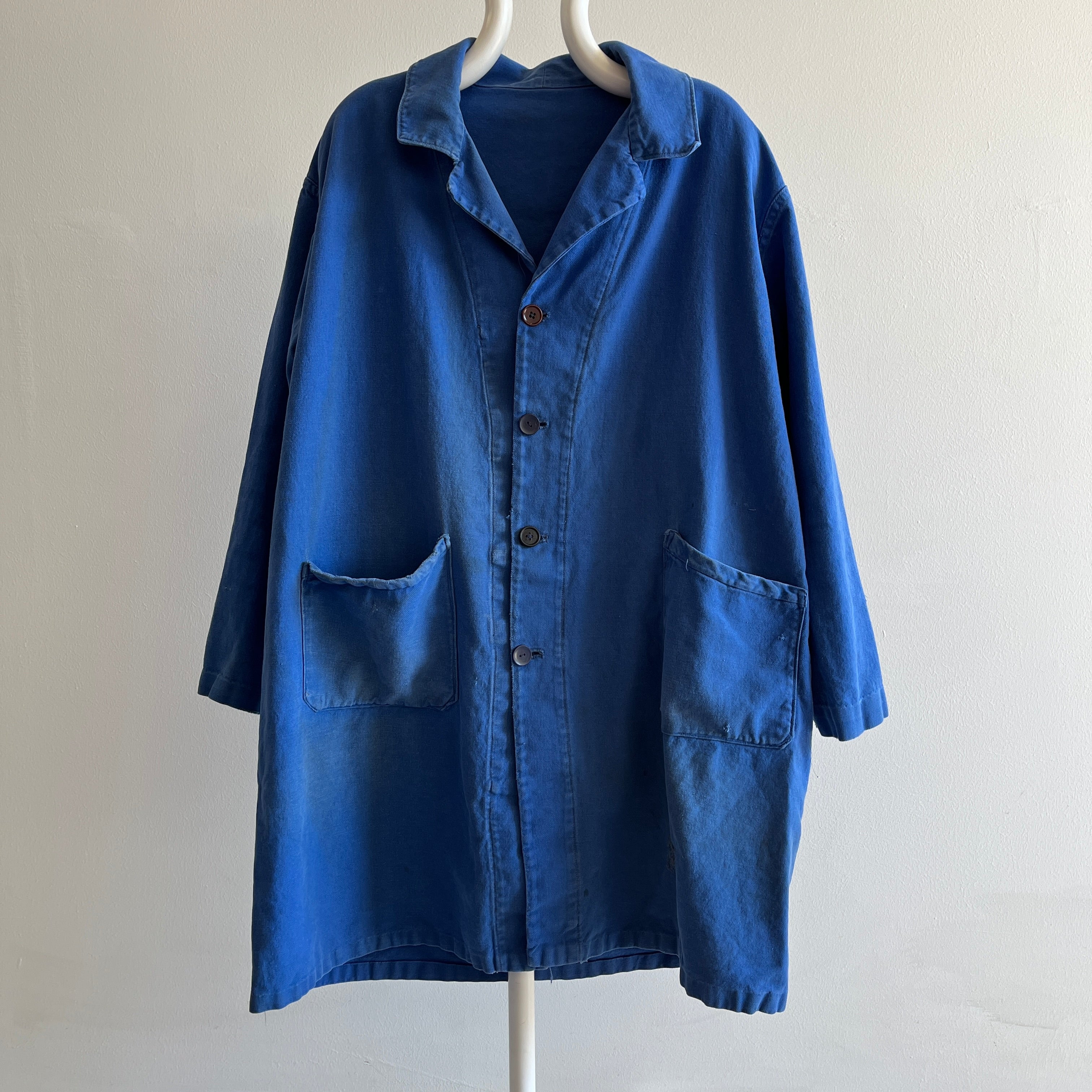 Manteau de corvée en coton des peintres français des années 1970