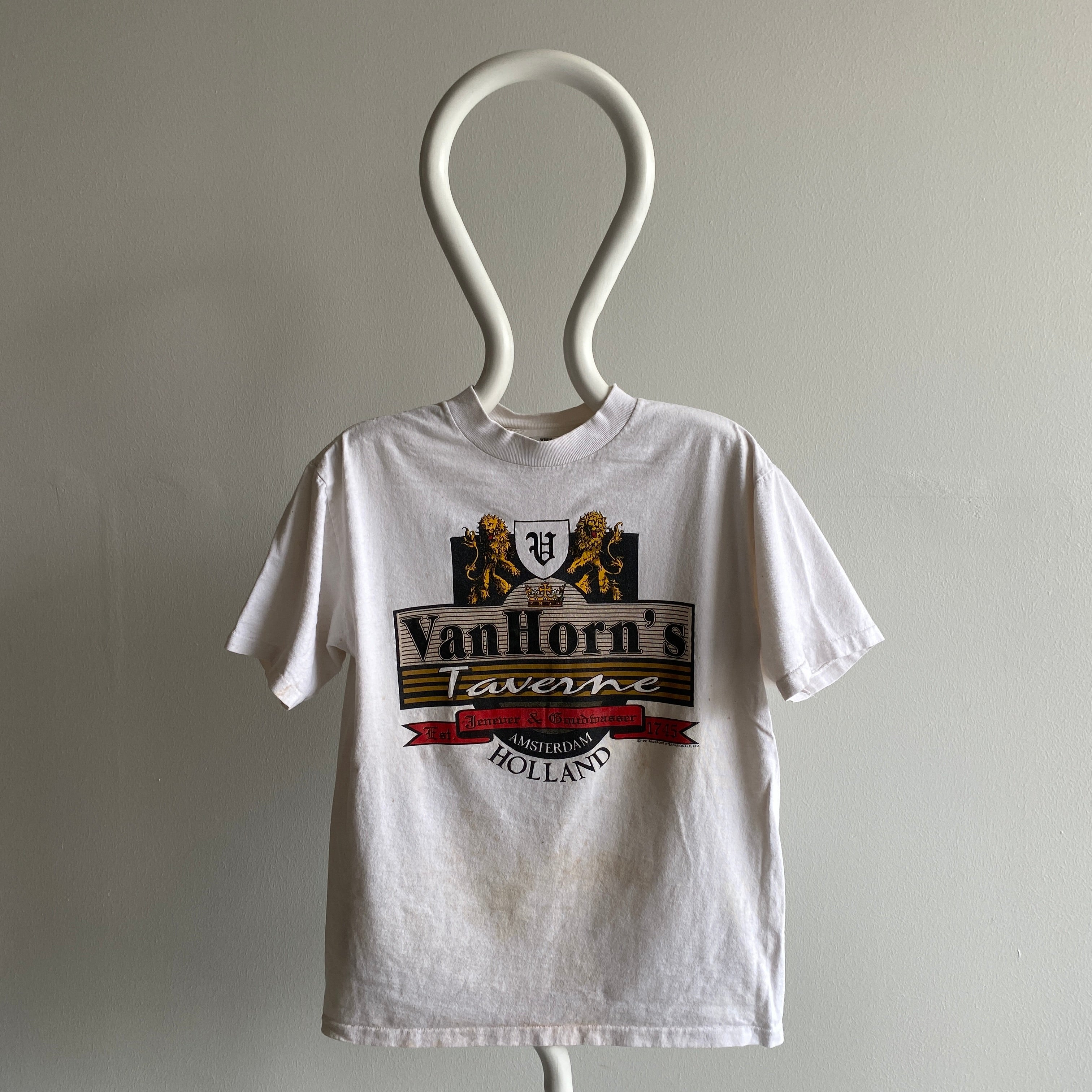 1990s Holland Tavern Super Stained Tourist T-SHirt (USA MADE)