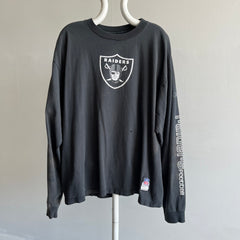 2000s Thrashed Raider's Football Long Sleeve Bleach Stained Cotton T-Shirt