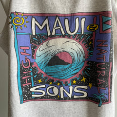 1980s Maui and Sons avant et arrière débardeur en coton de fabrication américaine