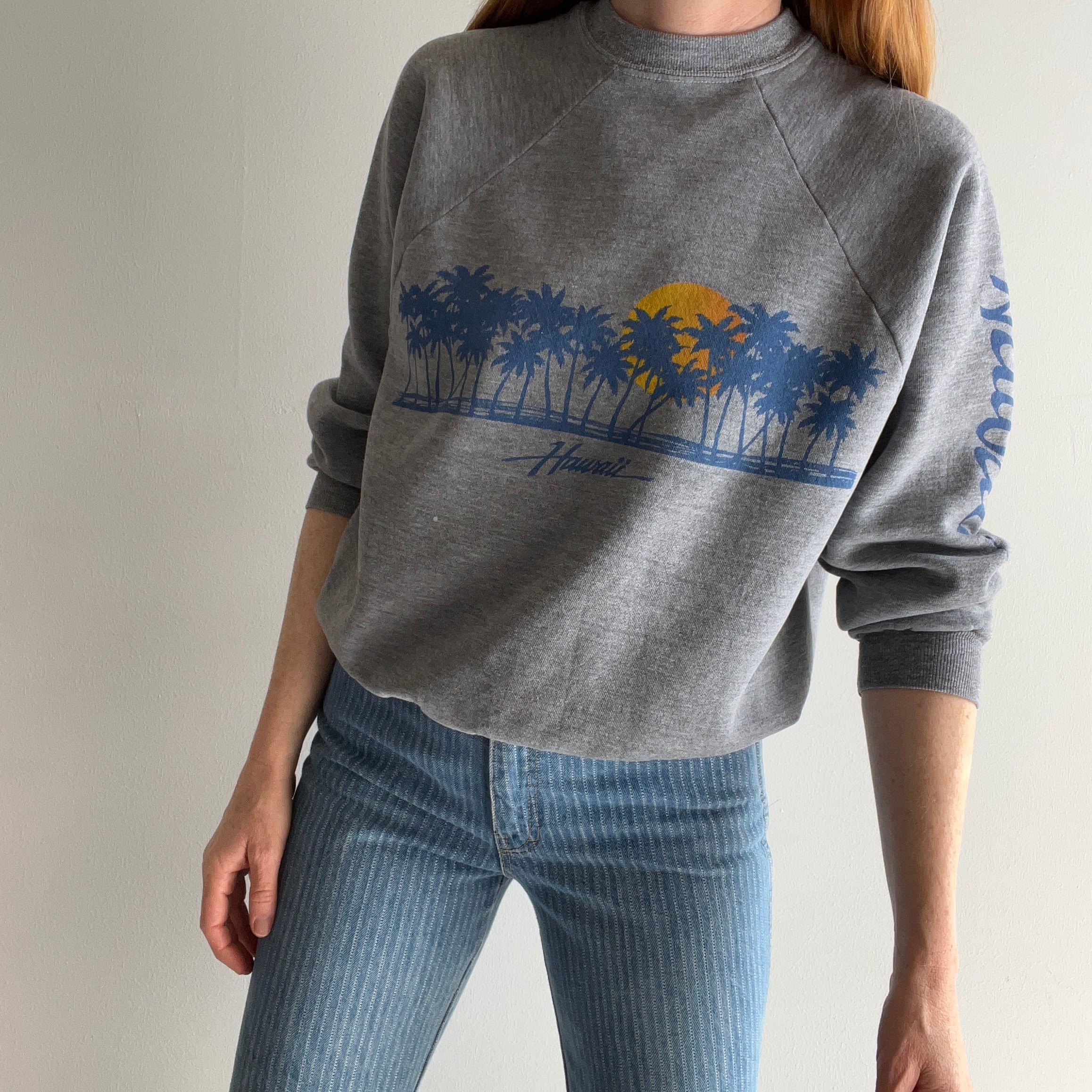 Vêtements de sport des années 1980 x Russell !!!! Sweat touristique d'Hawaï - Oh My