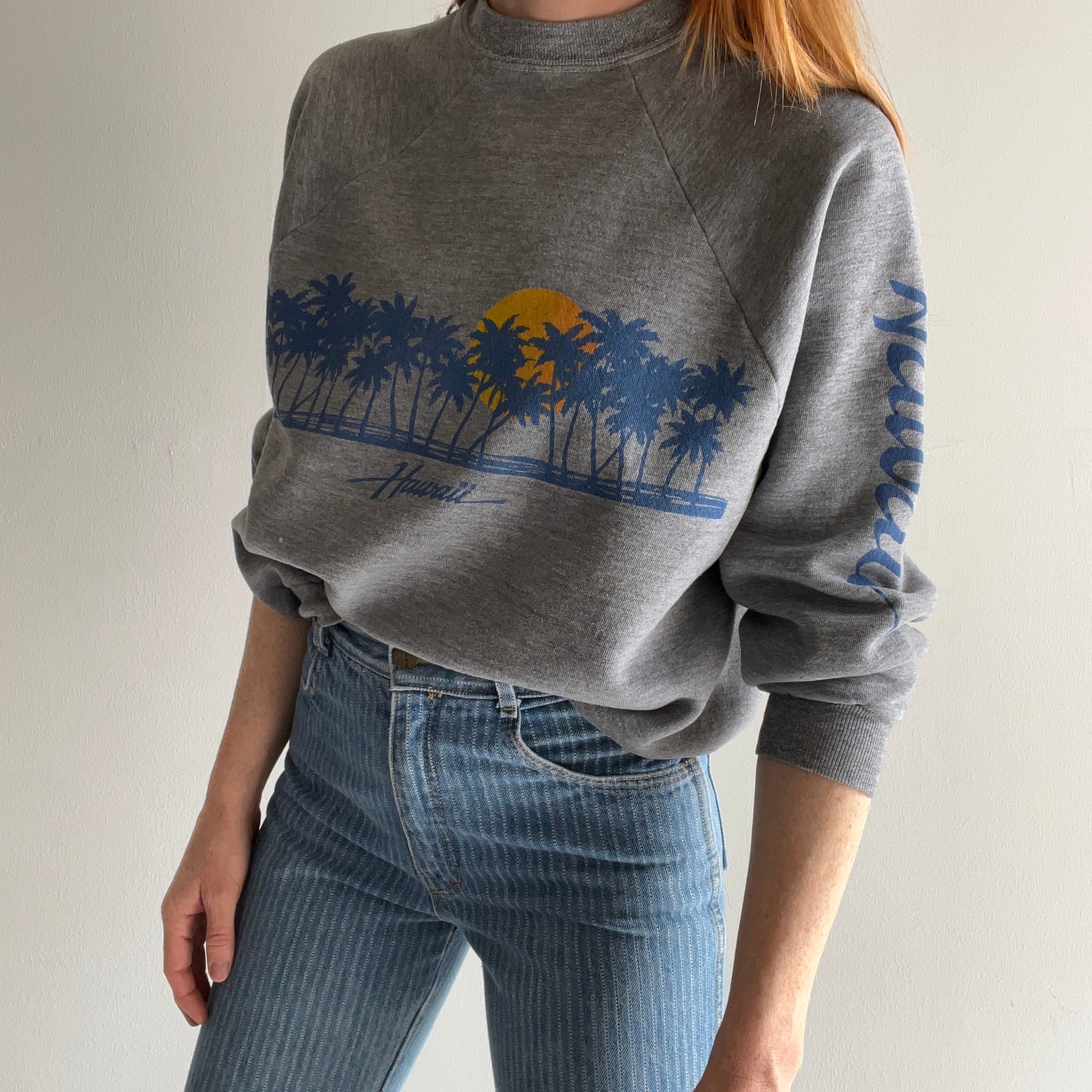 Vêtements de sport des années 1980 x Russell !!!! Sweat touristique d'Hawaï - Oh My