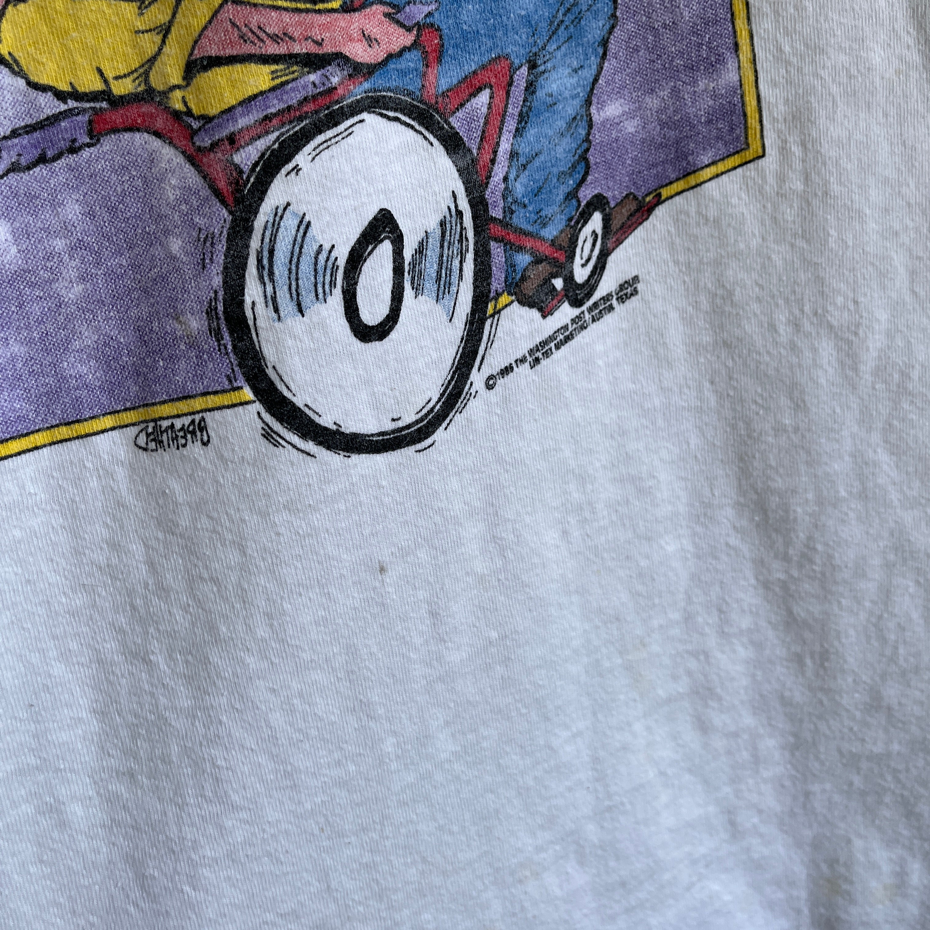 1986 Ahead Warp Zillion - Washington Post Cartoon - T-Shirt - Collection personnelle !