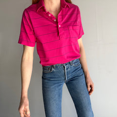 1980s L.L. Bean Striped Polo T-Shirt - Made in USA