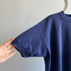 1980s Large Blank Navy Warm UP