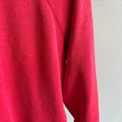 1990s Sun Faded Blank Red Raglan by Hanes Her Way