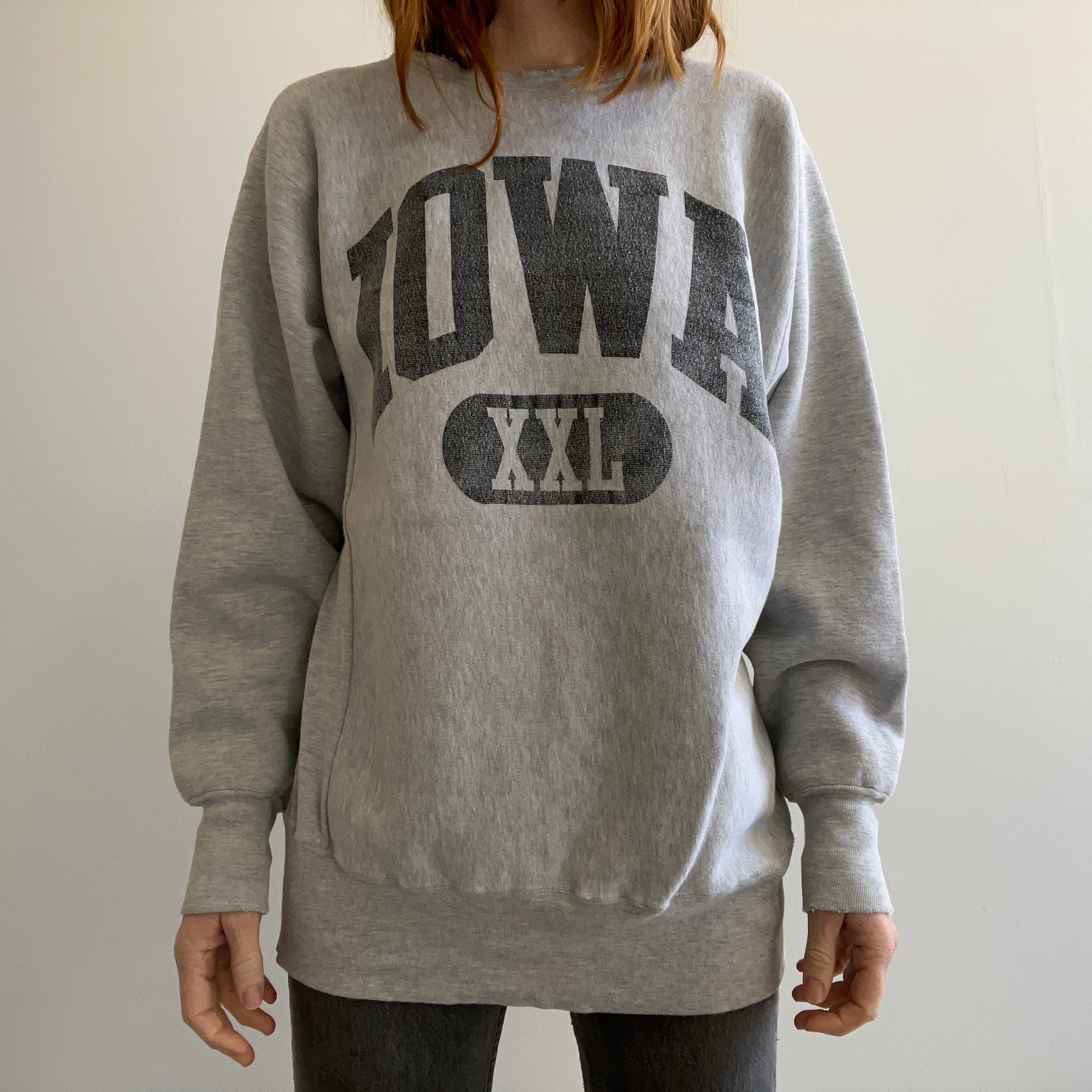 1980s Super Soft Iowa Reverse Weave Sweatshirt