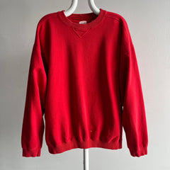 1990s 100% Cotton Gap Single V Red Sweatshirt