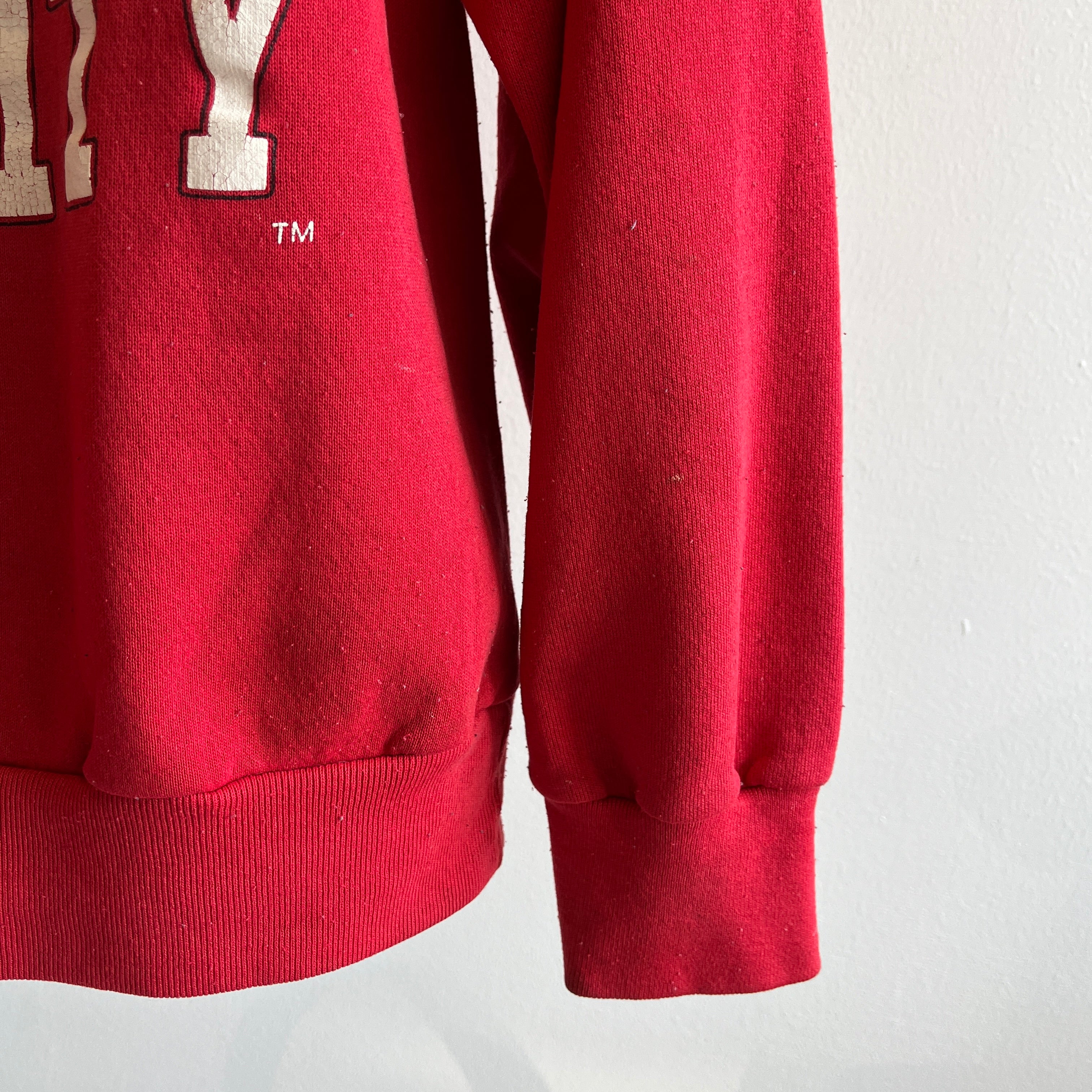 1980s Super Thrashed Boston University Sweatshirt by Signal