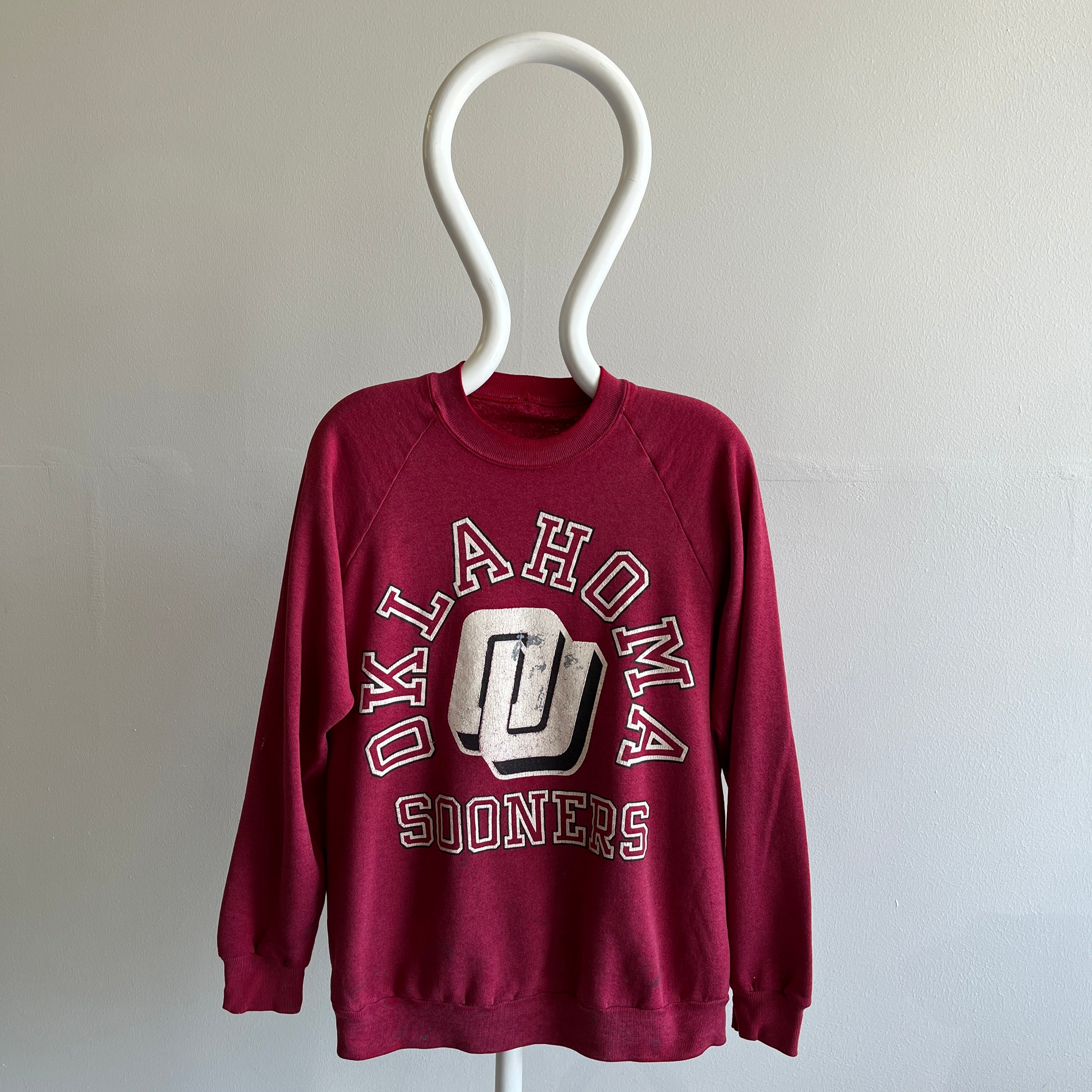 1980s Oklahoma Sooners Destroyed Sweatshirt