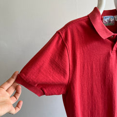 1980s Mark Elliot Medium Weight Cotton Snap Polo T-Shirt