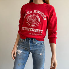 Sweat-shirt Hard Knocks University of LaCrosse des années 1980