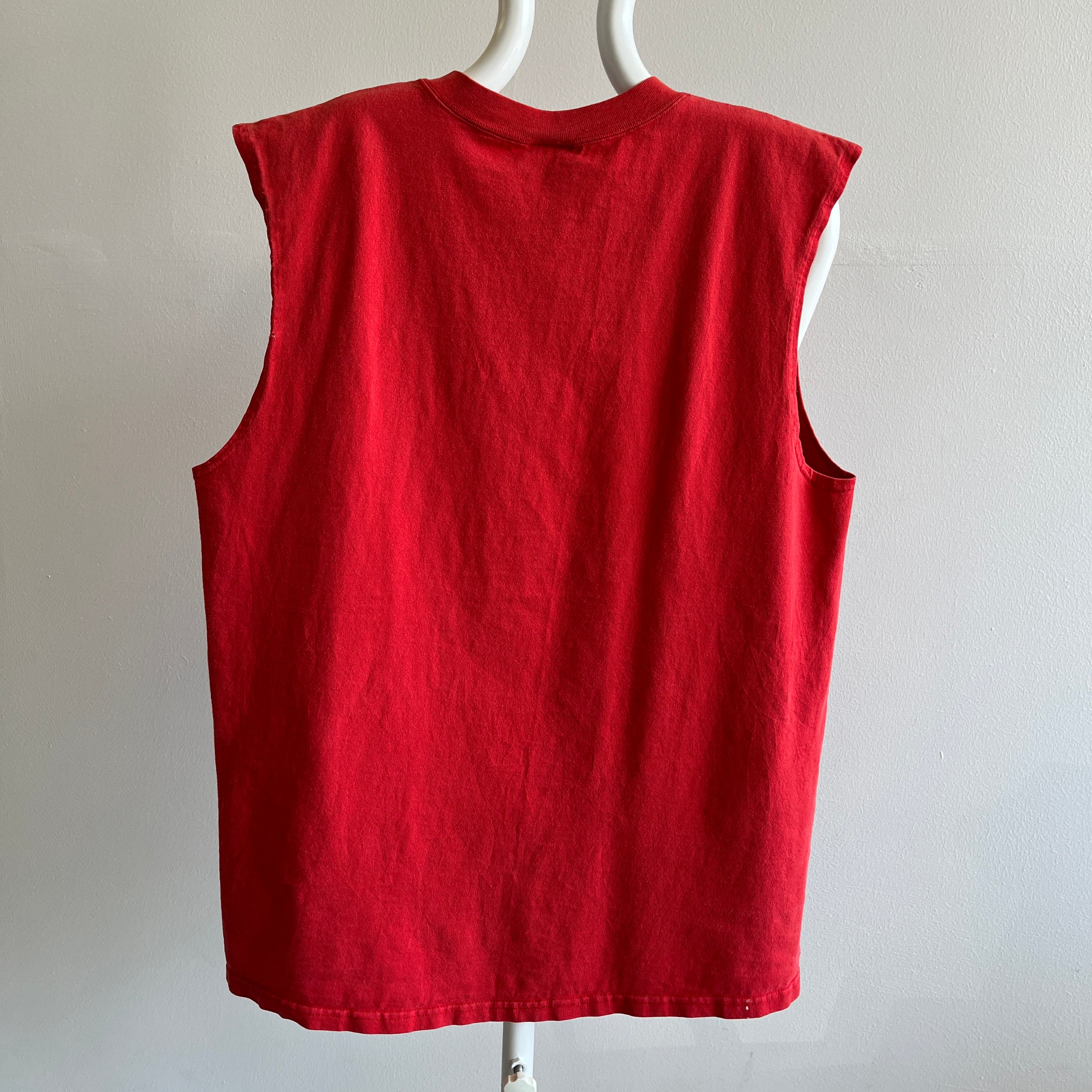 Débardeur en coton rouge des années 1980 par Pro Spirit