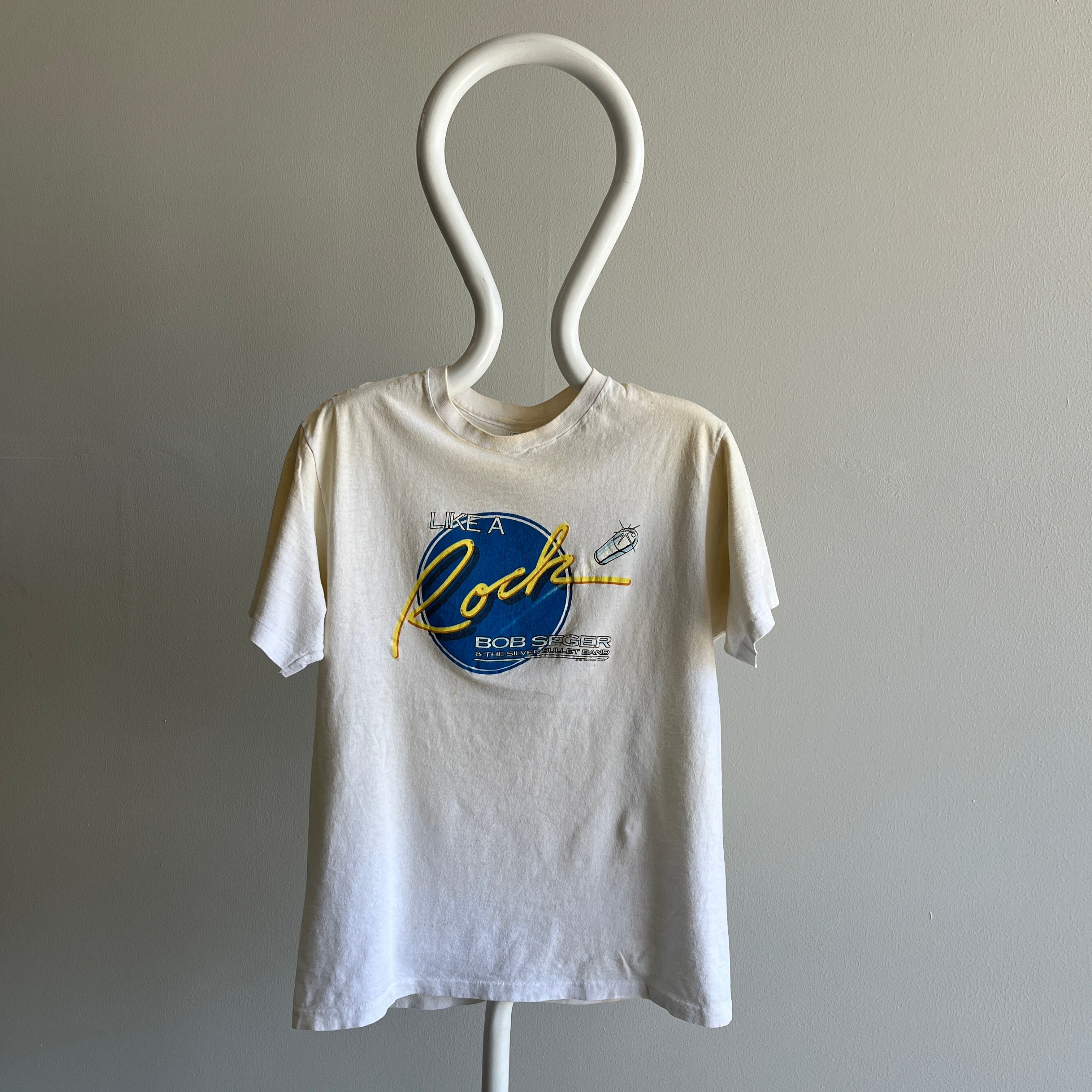 1986 Mended Bob Seger and The Silver Bullet Band Front and Back T-Shir ...