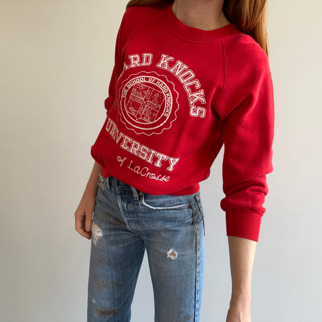 1980s Hard Knocks University of LaCrosse Sweatshirt