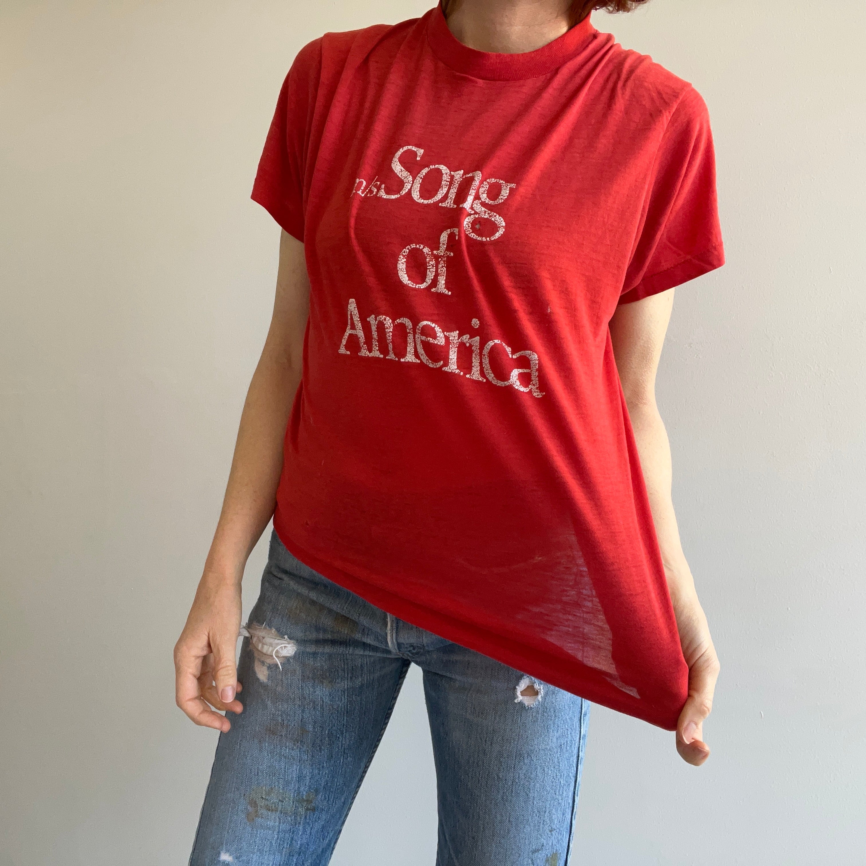1970/80s Song of America Silky Soft and Thin T-Shirt