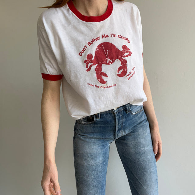 1980 "Don't Bother Me, I'm Crabby" Crab Ring T-Shirt