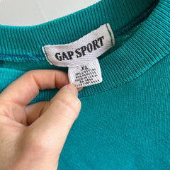 1990s USA Made Soft Teal Gap Raglan Sweatshirt