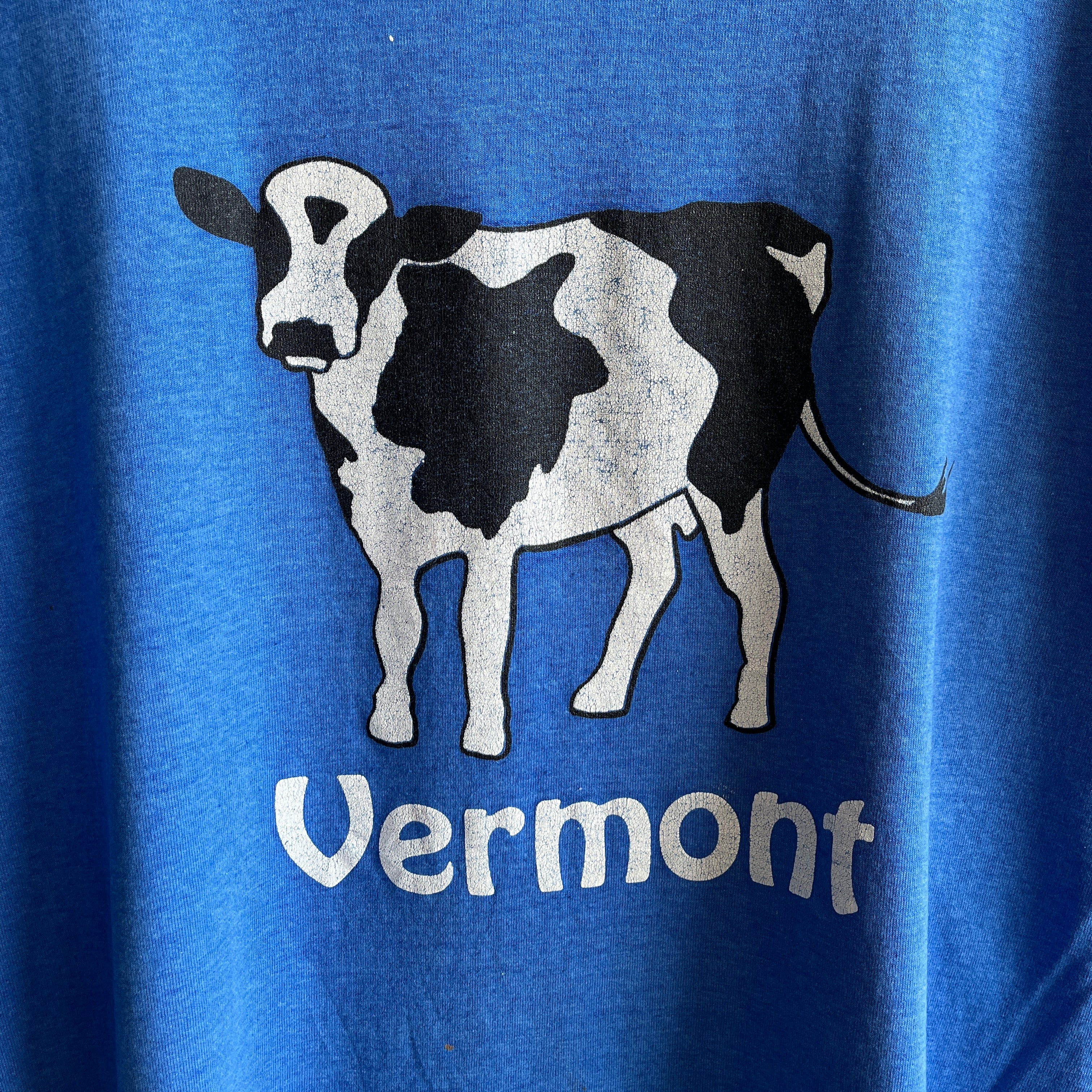 T-shirt super fin de vache du Vermont des années 1990