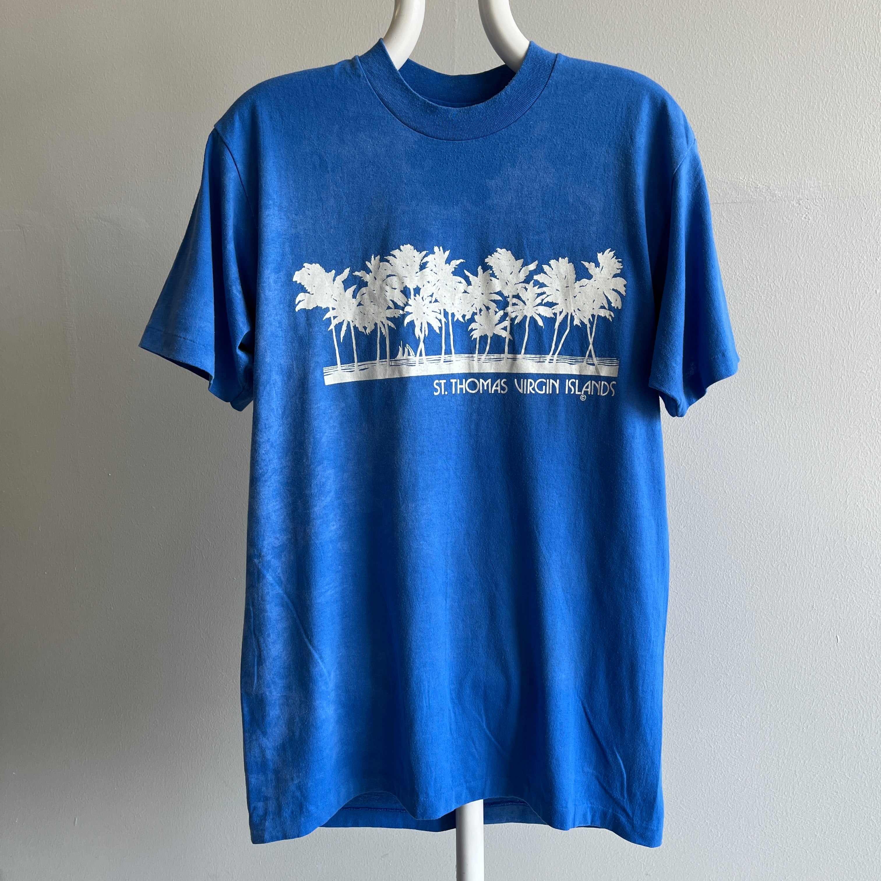 T-shirt 1980s Bleached Out St. Thomas Îles Vierges