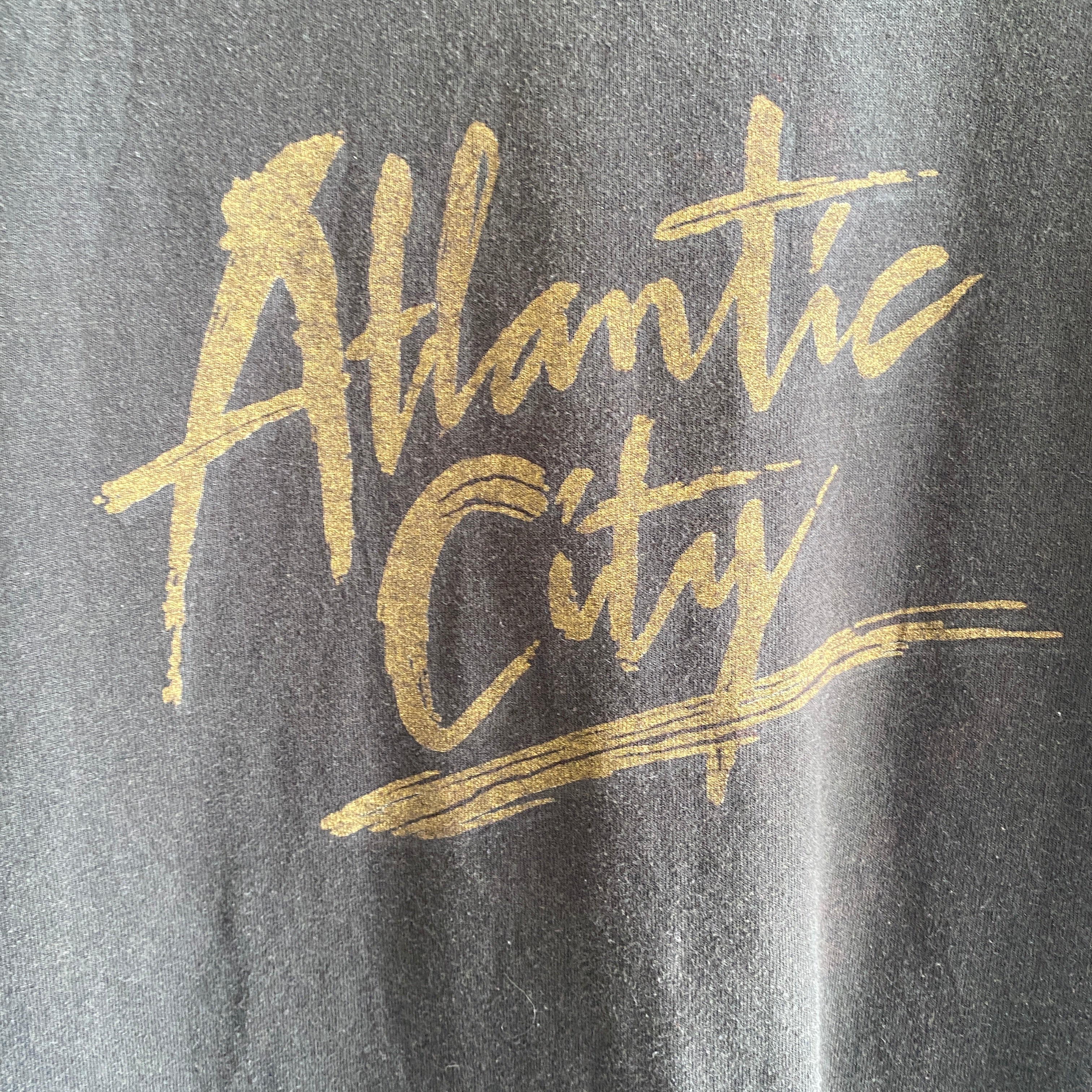 T-shirt de tourisme délavé d'Atlantic City des années 1980
