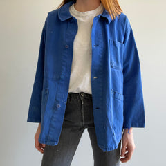 1960/70s Traditional French Cotton Chore Coat - The Collar!