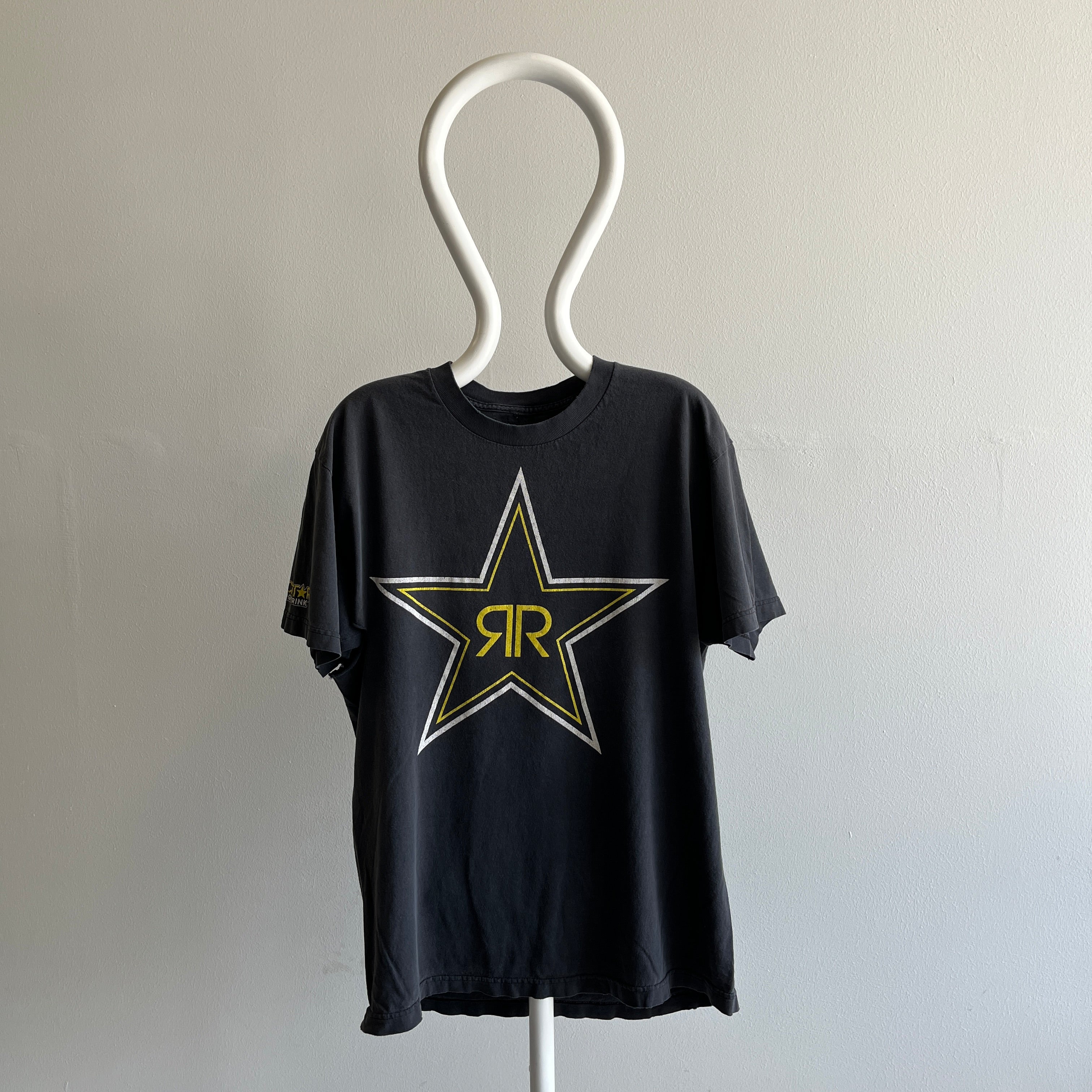 1990s Rock Star Energy Drink x Harley  BEAT UP T-Shirt - The Backside too!