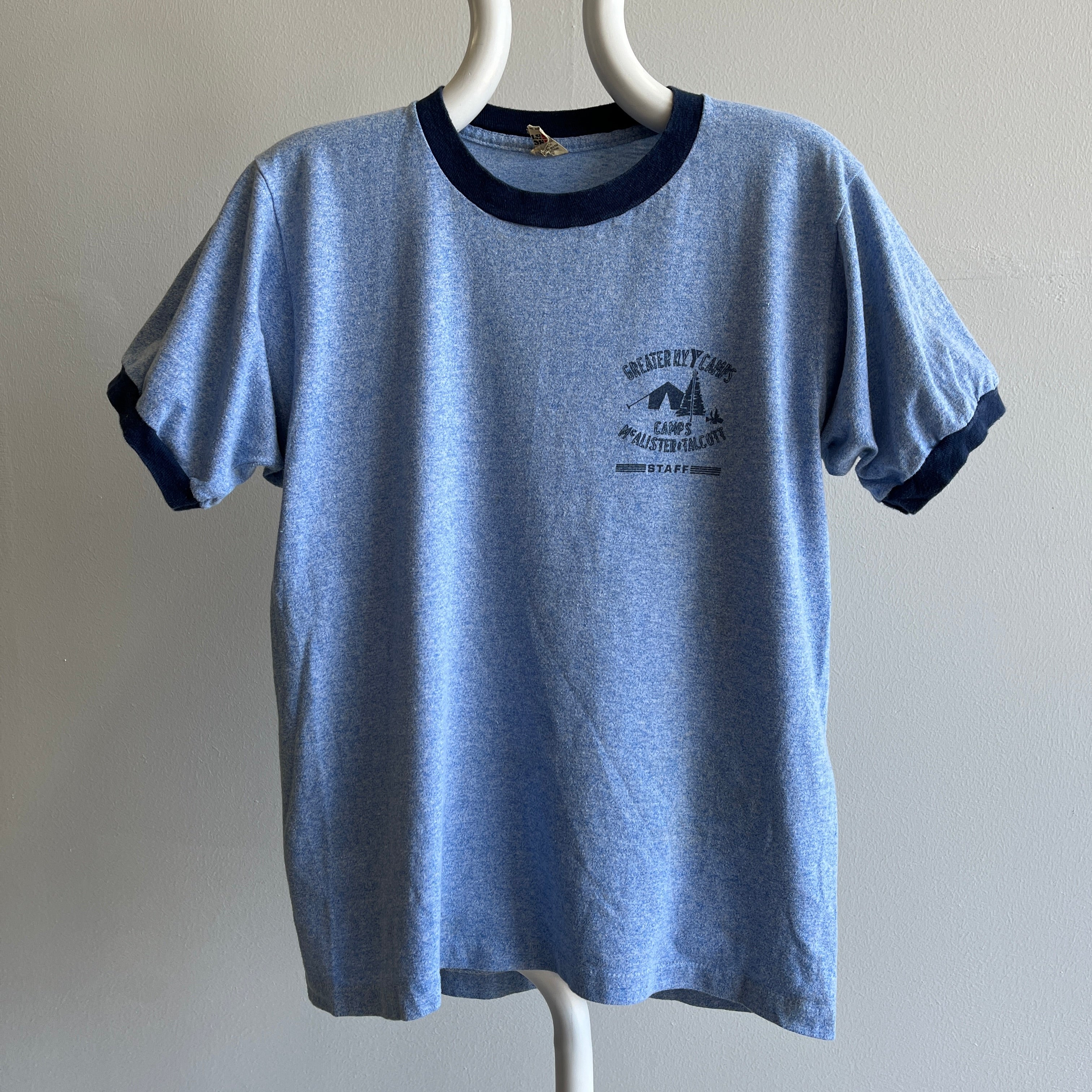 1980s Greater NY Camps McAlister & Talcott Staff Ring T-shirt