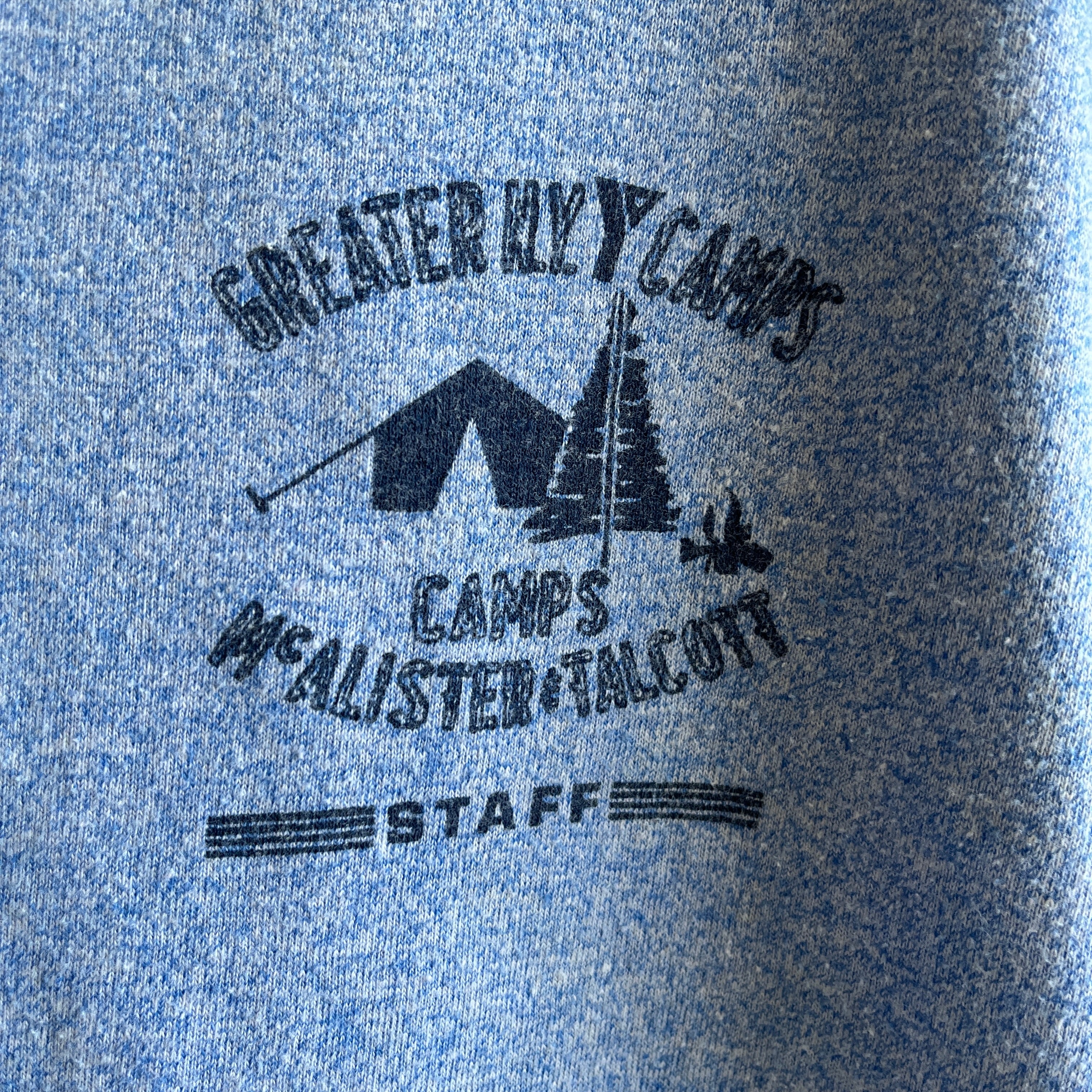 1980s Greater NY Camps McAlister & Talcott Staff Ring T-Shirt